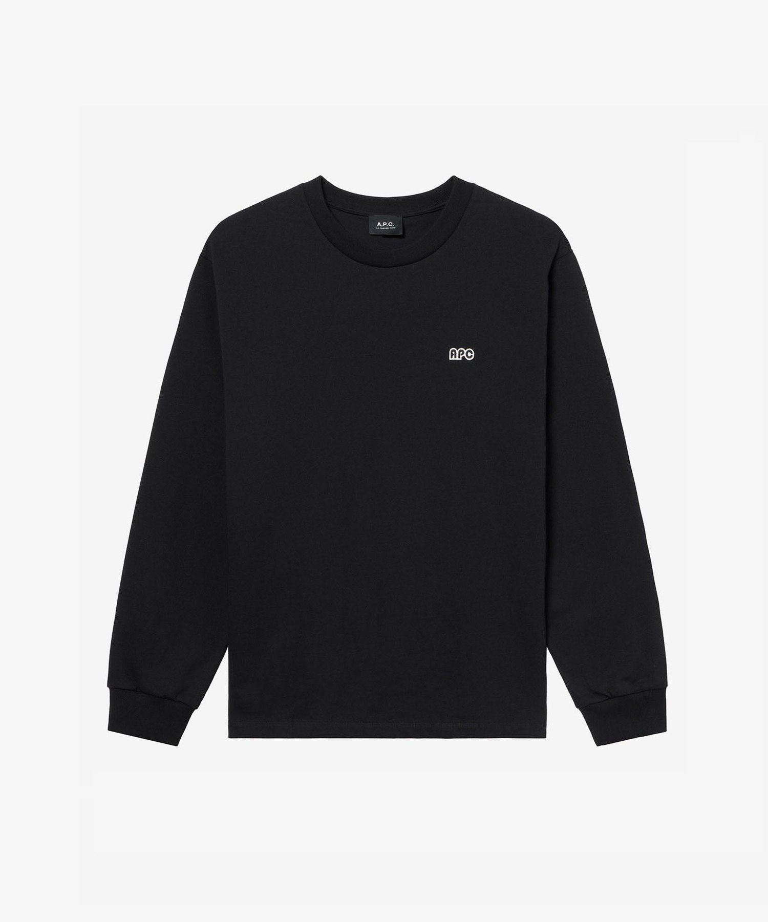A.P.C. 406 ロゴパッチ付長袖Tシャツ アー・ぺー・セー トップス カットソー・Tシャツ ホワイト【送料無料】