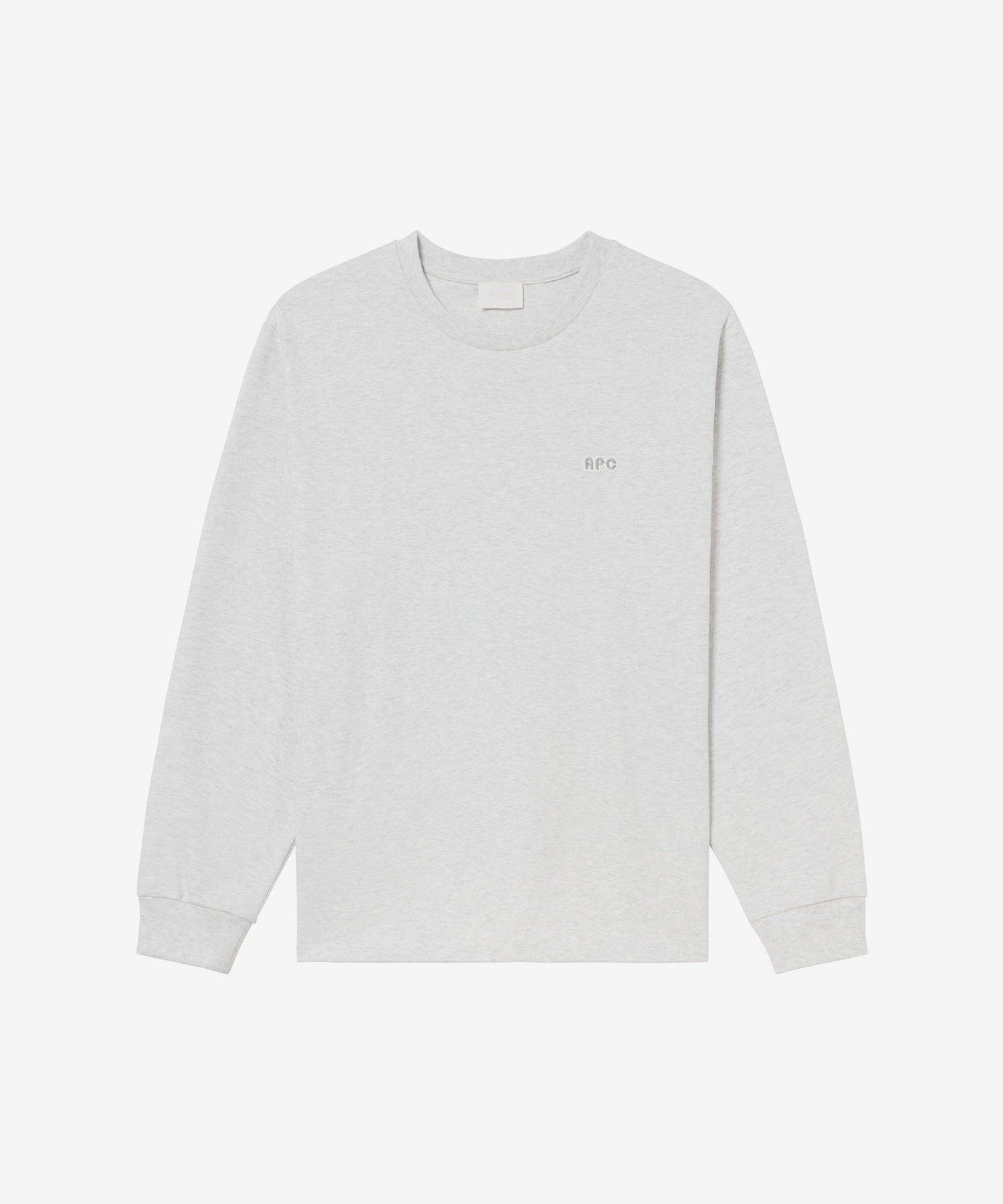 . 406 ロゴパッチ付長袖Tシャツ アー・ぺー・セー トップス カットソー・Tシャツ ホワイト グレー