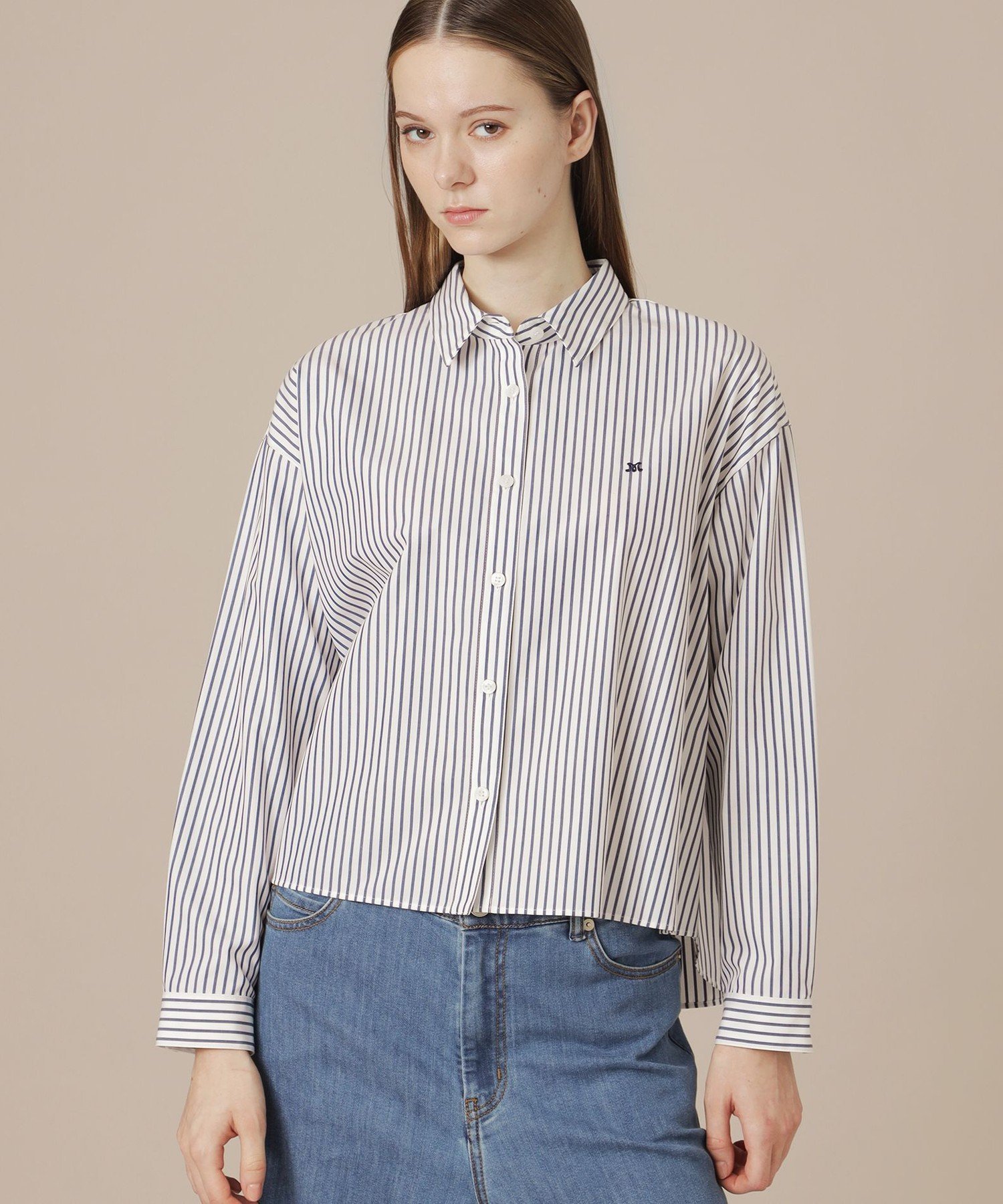 MACKINTOSH LONDON コットンタイプライターシャツ マッキントッシュ ロンドン トップス シャツ・ブラウス ブルー ホワイト【送料無料】