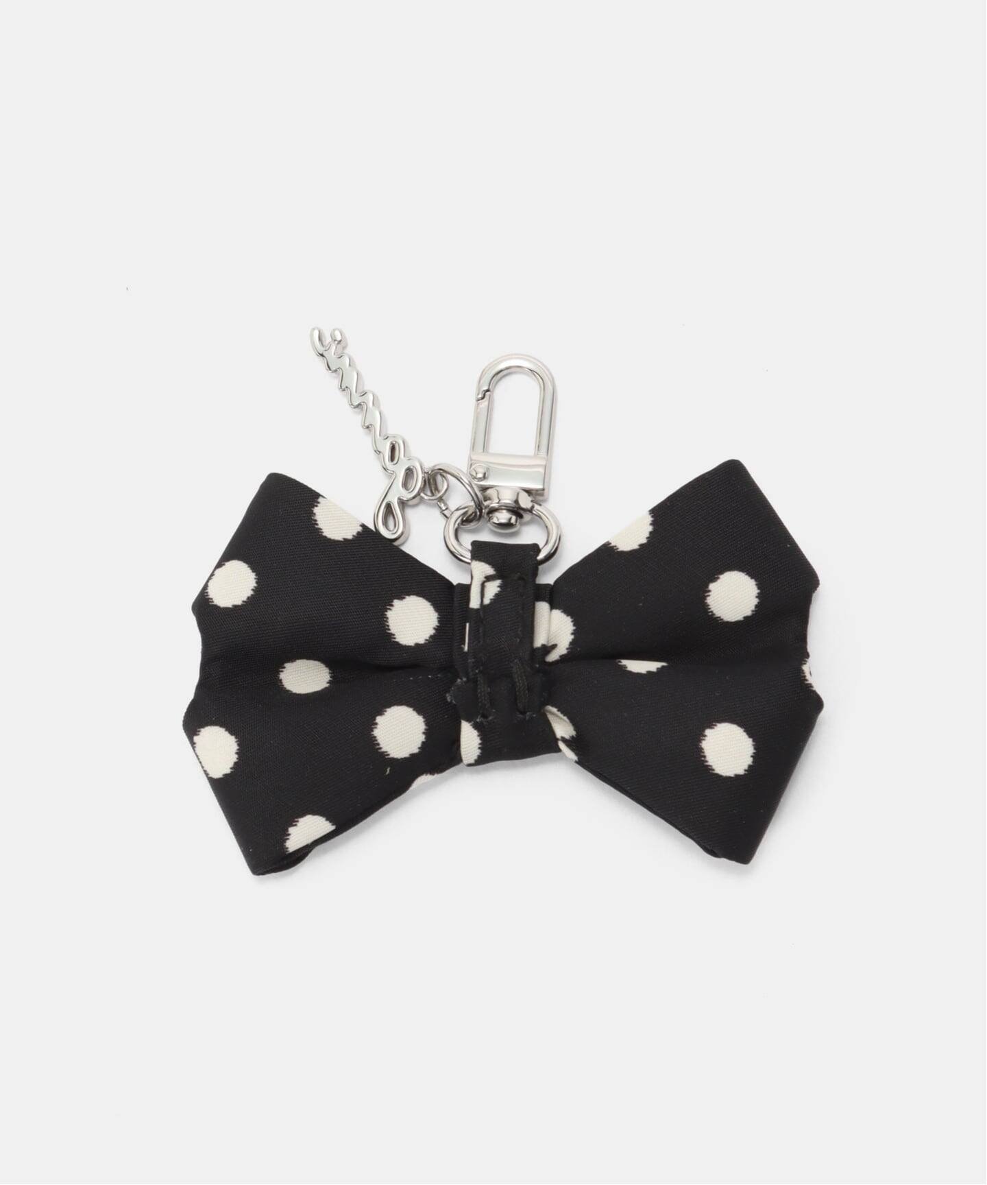 U by SPICK&SPAN GANNI / ガニー Bow Charm Printed Nylon ユーバイスピックアンドスパン 財布・ポーチ・ケース その他の財布・ポーチ・ケース ブラック【送料無料】
