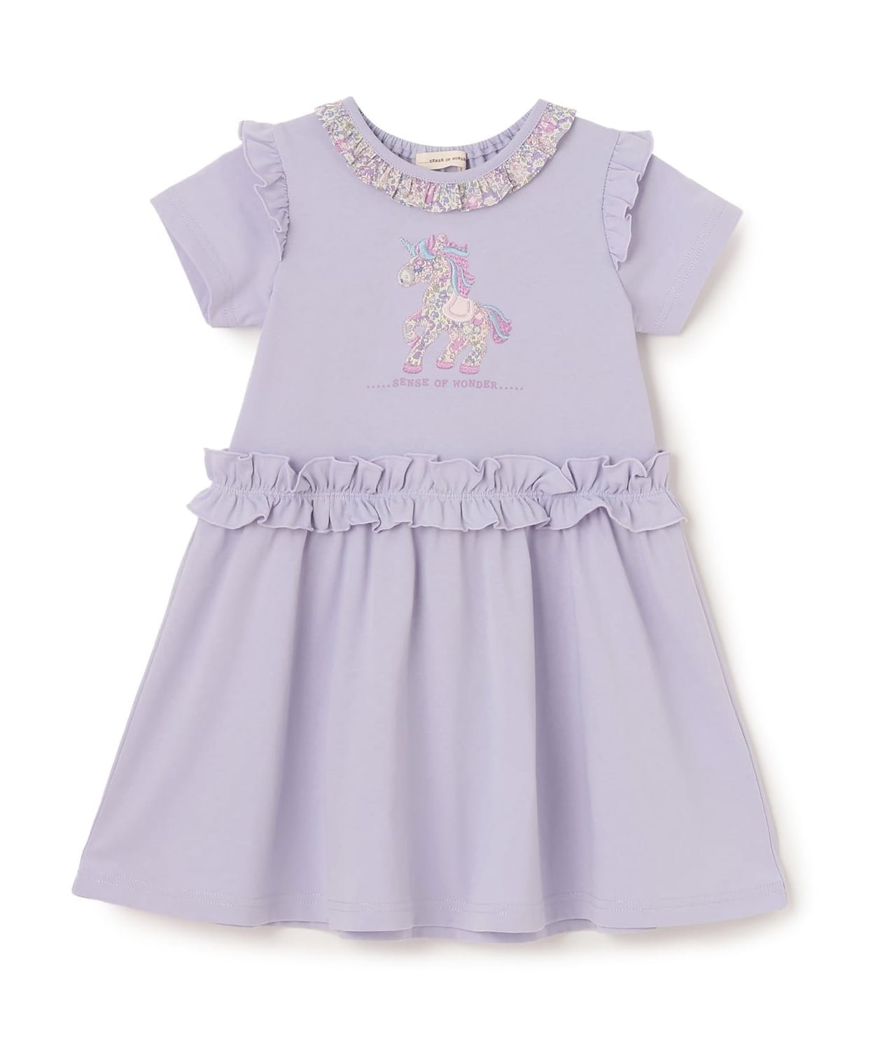 Dresses - SENSE OF WONDER ユニコーンリバティアップリケワンピース ナルミヤオンライン ワンピース・ドレス ワンピース パープル ピンク【送料無料】