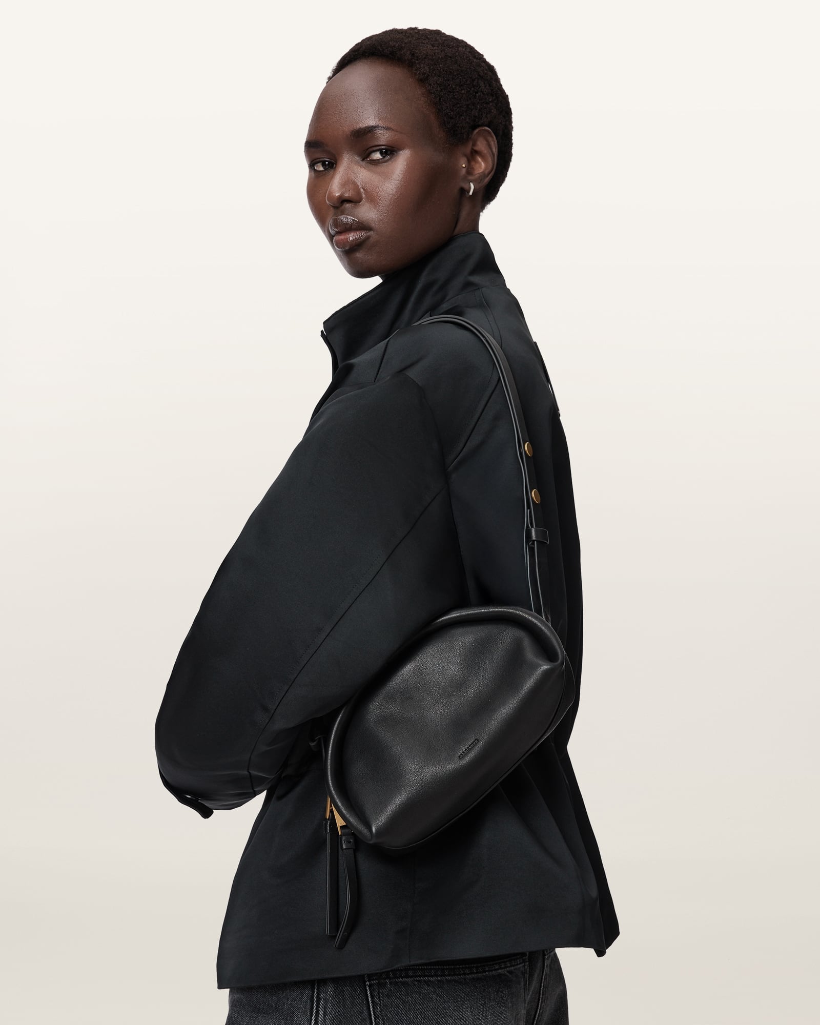 ALLSAINTS (W)ROSALIE ARC XBODY オールセインツ バッグ ショルダーバッグ ブラック【送料無料】