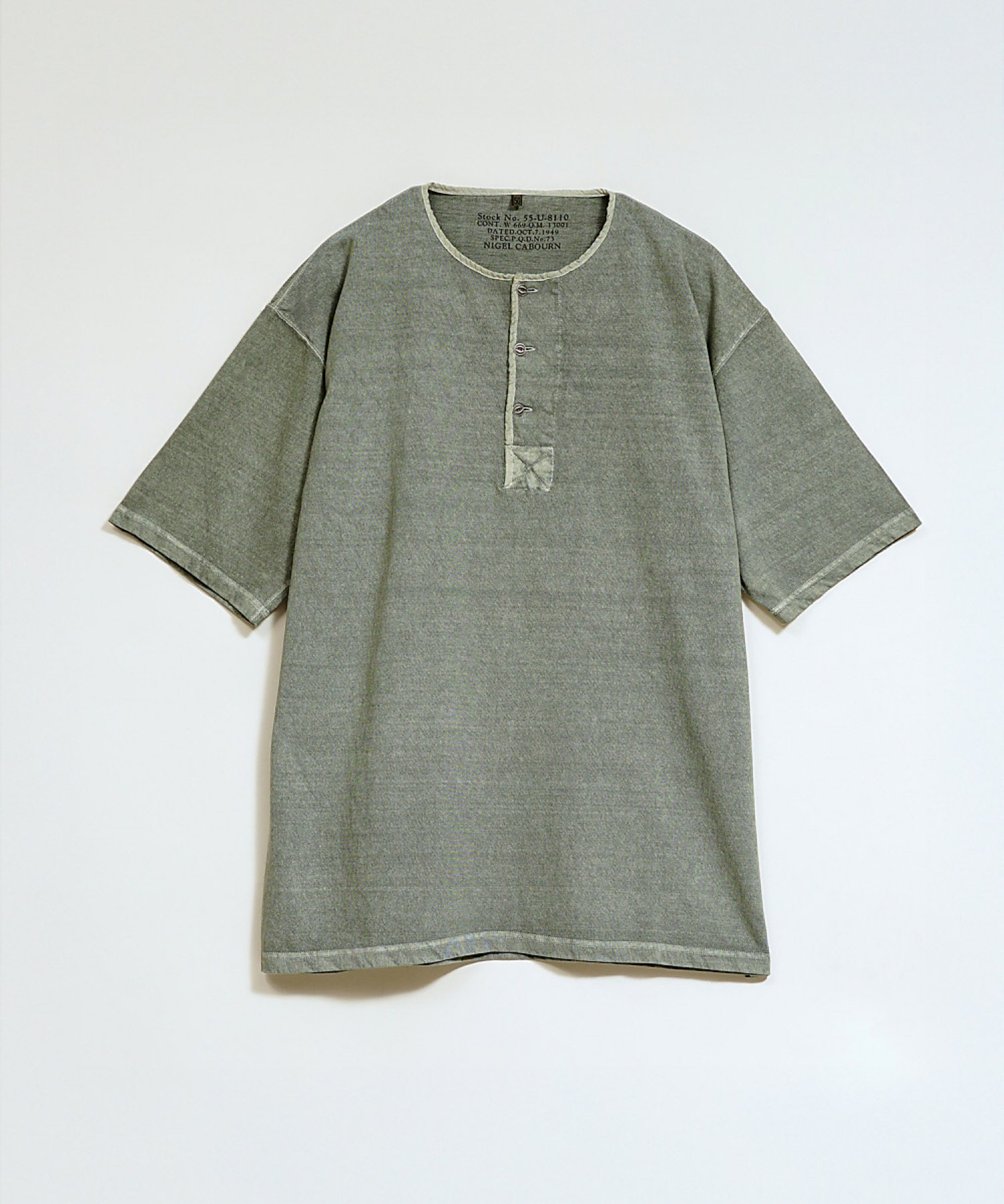 Nigel Cabourn 【公式】ナイジェル・ケーボン / MAN / 50s ヘンリーネックシャツ - ナイジェル・ケーボン トップス カットソー・Tシャツ レッド【送料無料】