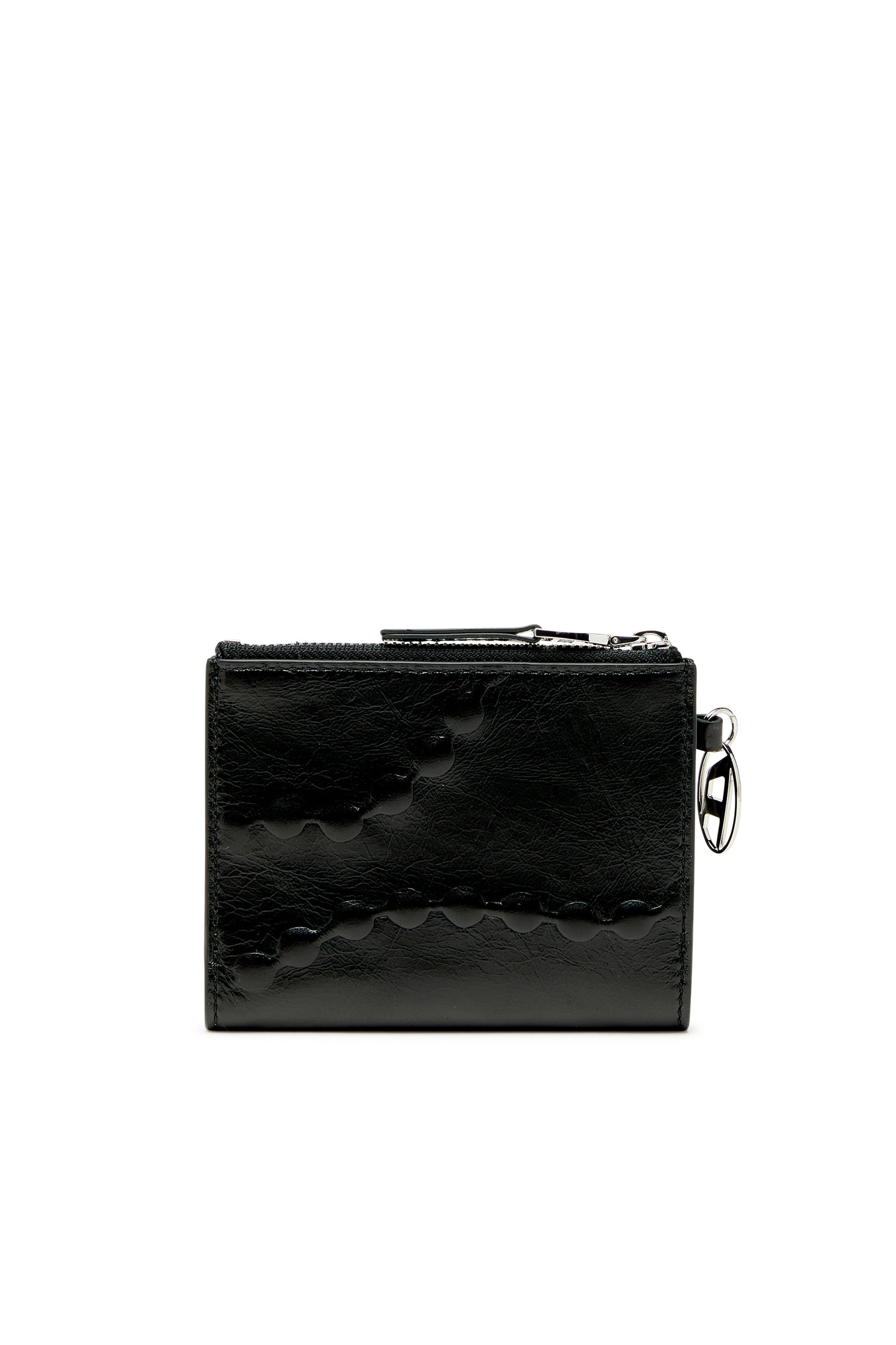 ウィメンズ 二つ折りウォレット OVAL-D BI FOLD ZIP I ディーゼル 財布・ポーチ・ケース 財布 ブラック
