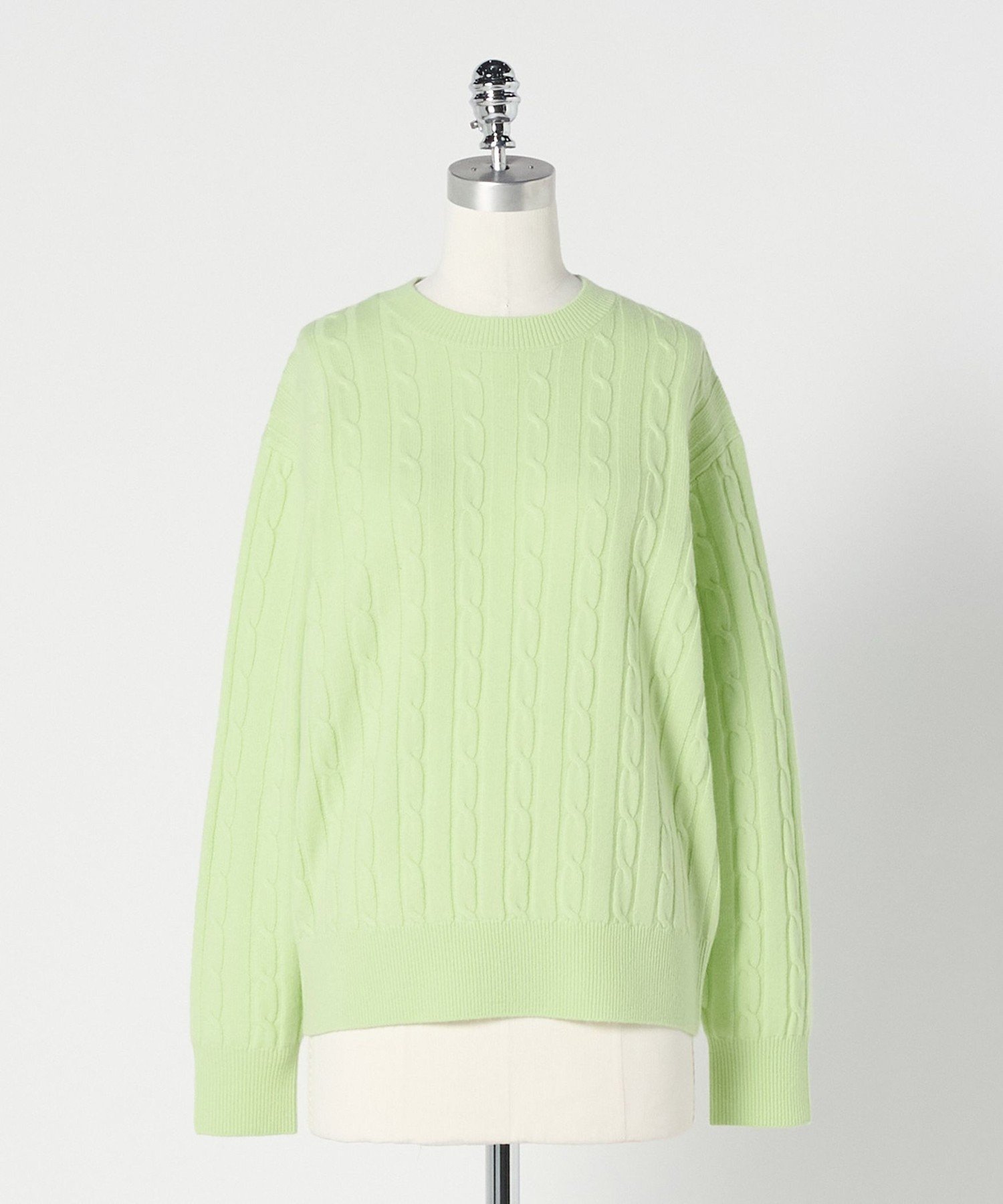 【SALE／40%OFF】LOEFF ＜LOEFF＞カシミヤ ケーブル ニット ユナイテッドアローズ アウトレット トップス ニット グレー パープル【送料無料】