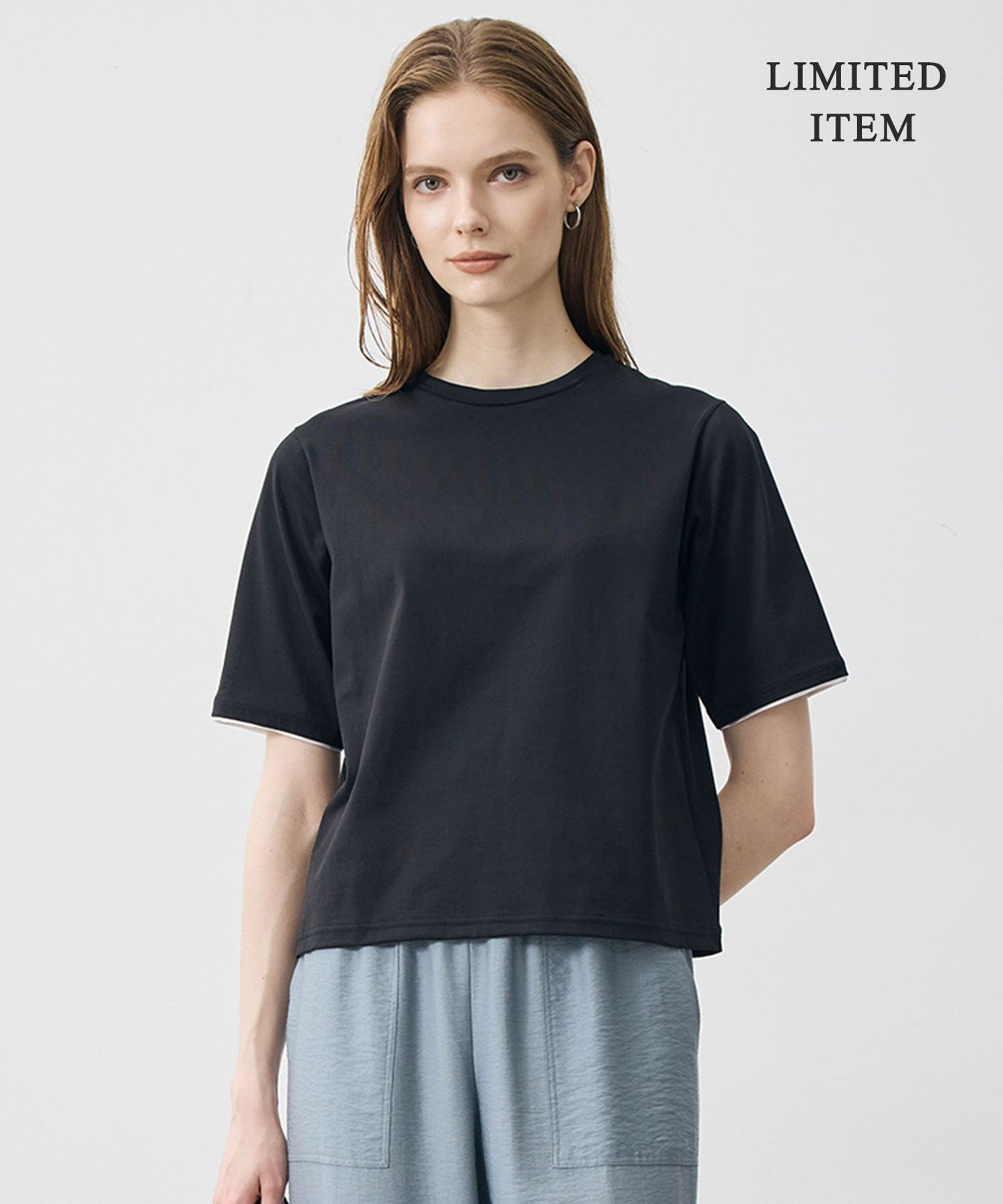 ICB 【WEB限定】ベーシックTEE アイシービー トップス カットソー・Tシャツ ブラック ホワイト ブルー