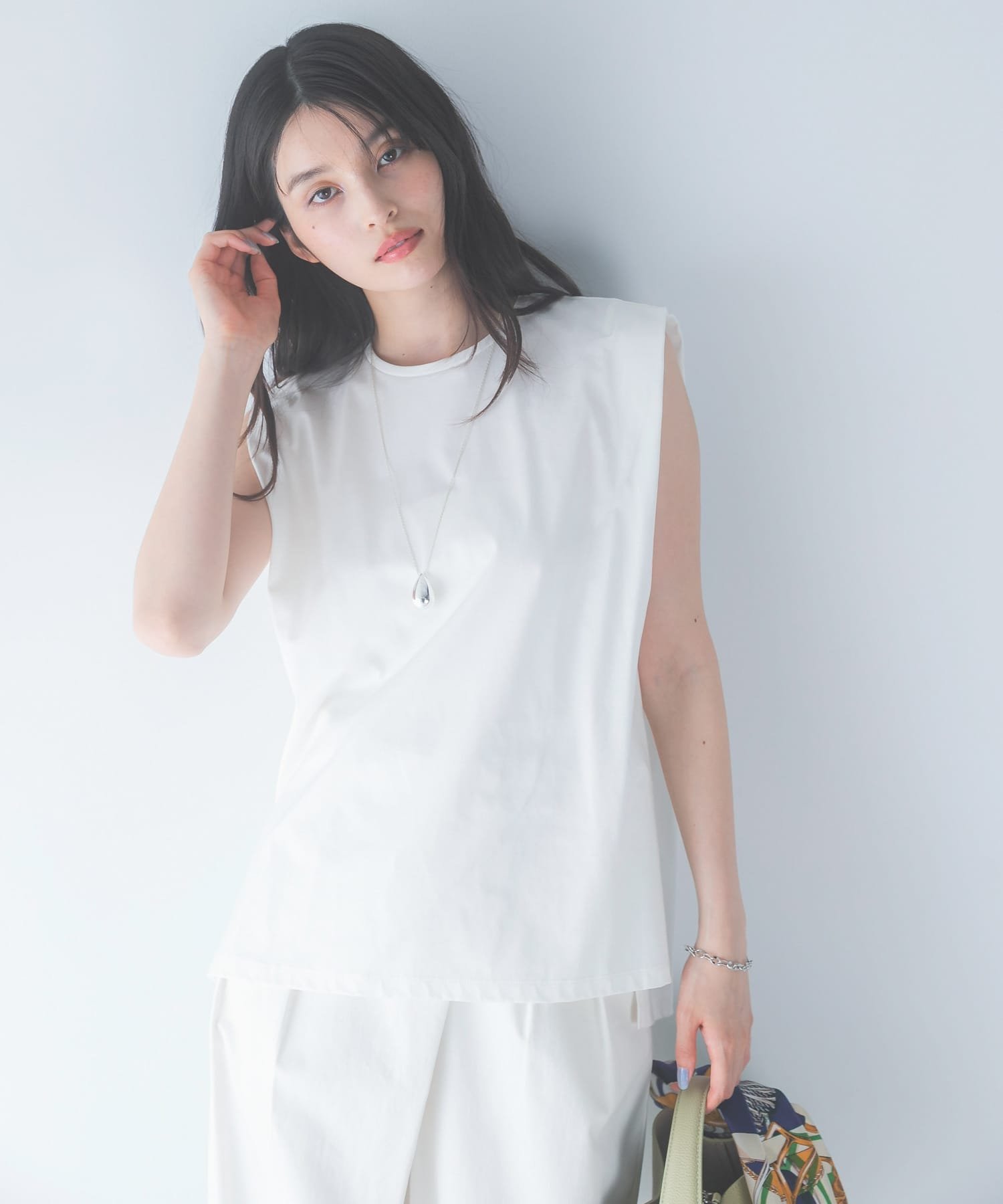 【SALE／50%OFF】URBAN RESEARCH ROSSO ULTIMAタックスリーブカットソー アーバンリサーチロッソ トップス カットソー・Tシャツ ピンク ネイビー ホワイト【送料無料】