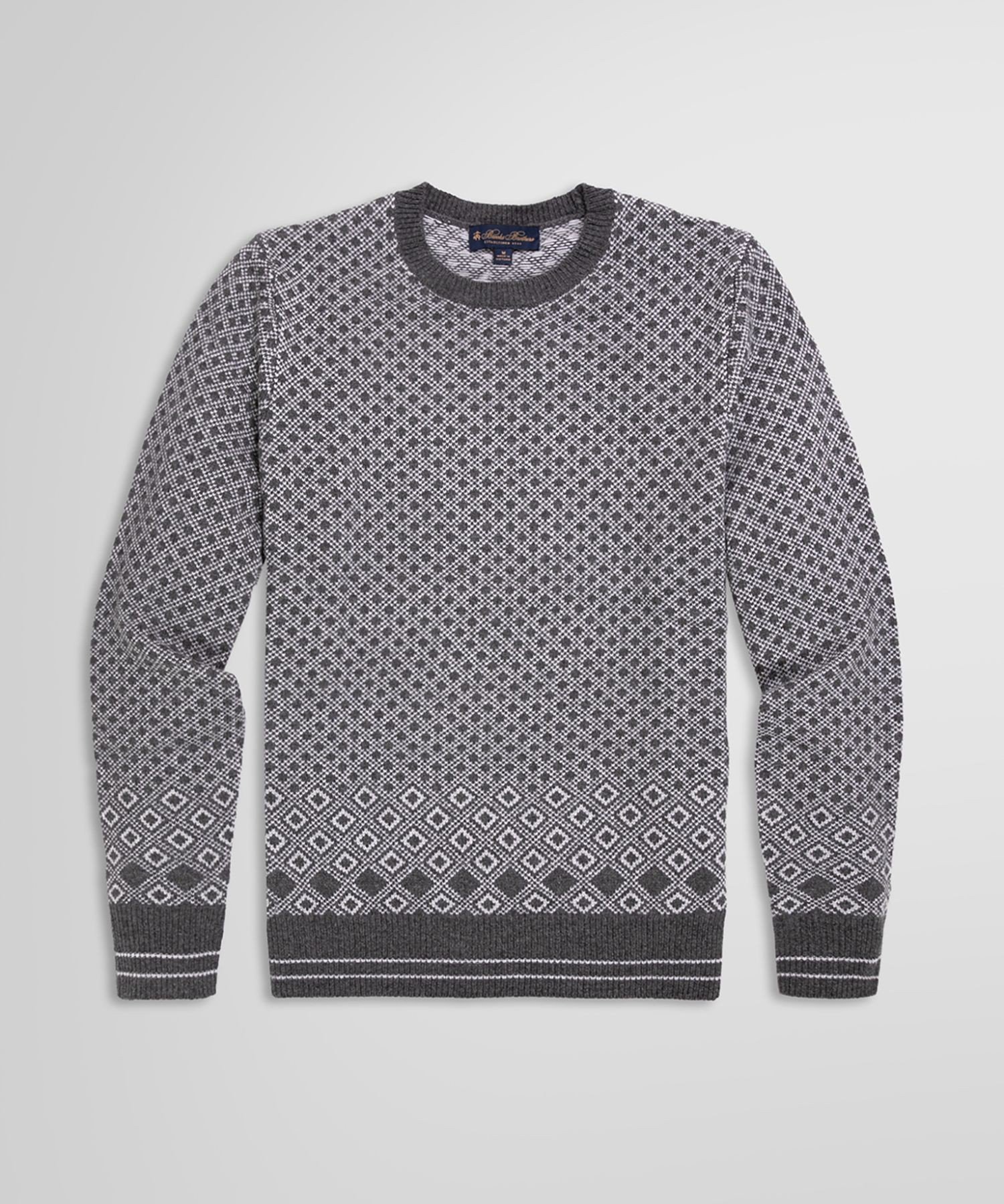 【SALE／30%OFF】BROOKS BROTHERS (M)フェアアイル クルーネックセーター ブルックス ブラザーズ トップス ニット グレー【送料無料】のサムネイル