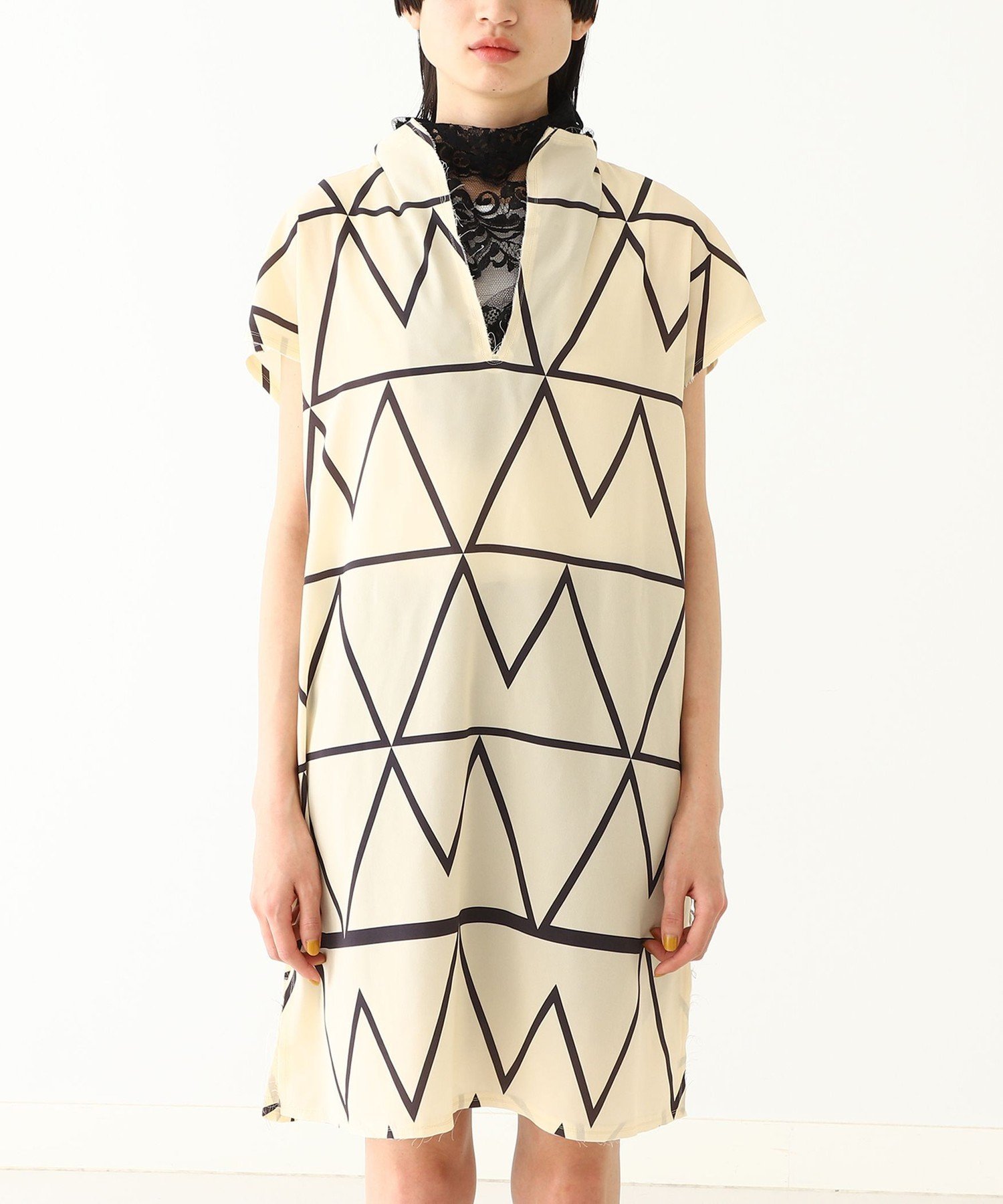 ySALE^50%OFFzBEAMS BOY maturely / Logogram Print Dress r[X AEgbg s[XEhX s[X x[Wyz