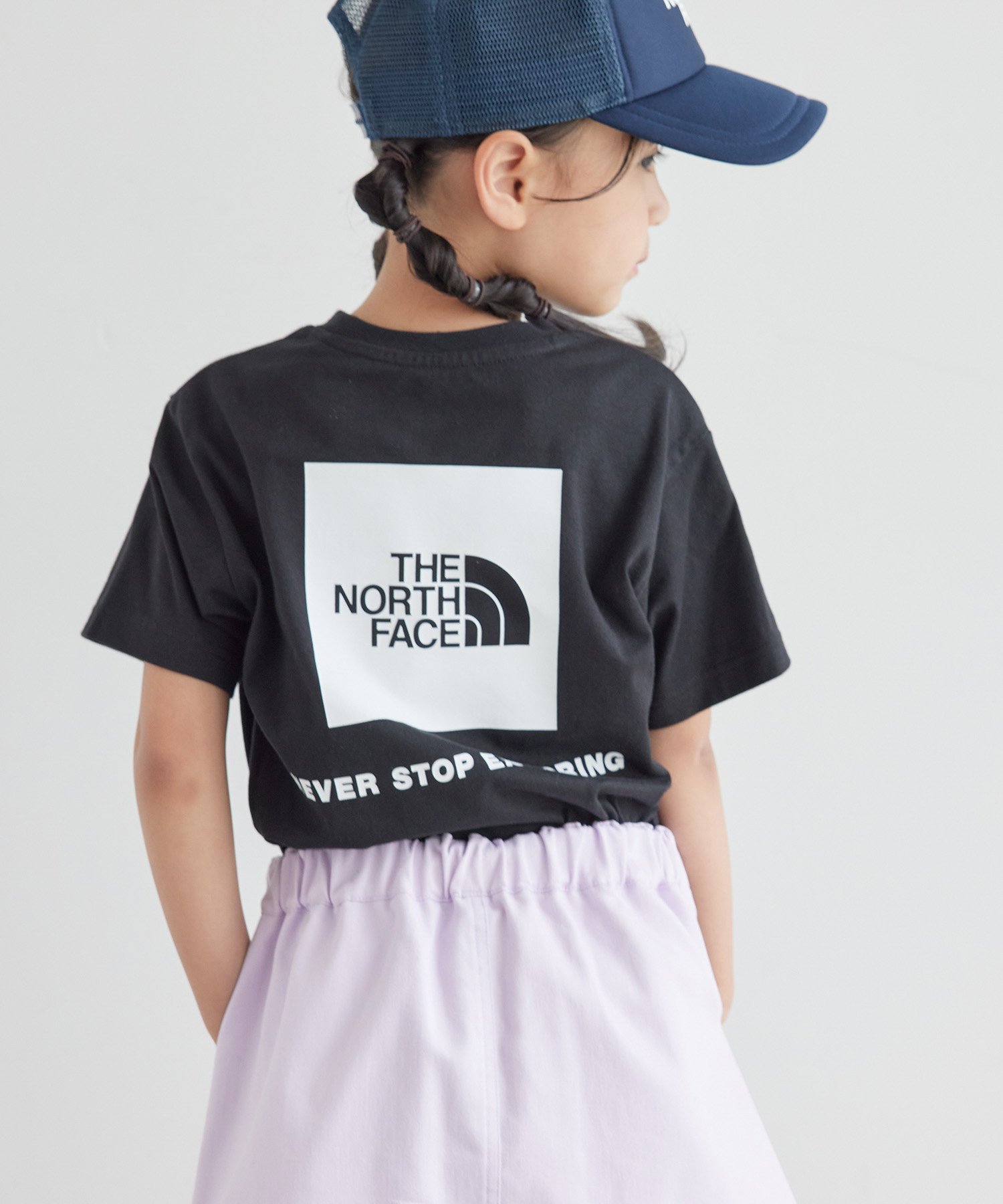 楽天Rakuten FashionROPE' PICNIC KIDS 【KIDS】【THE NORTH FACE/ザ ノースフェイス】バックスクエアロゴTシャツ/UVケア ロペピクニック トップス カットソー・Tシャツ ブラック グレー グリーン【送料無料】