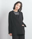 【SALE/30%OFF】UNITED ARROWS COMFY Vノーカラー ジャケット -吸水速乾 UVカット ウォッシャブル- ユナイテッドアローズ ジャケット・アウター ノーカラージャケット ブラック【送料無料】