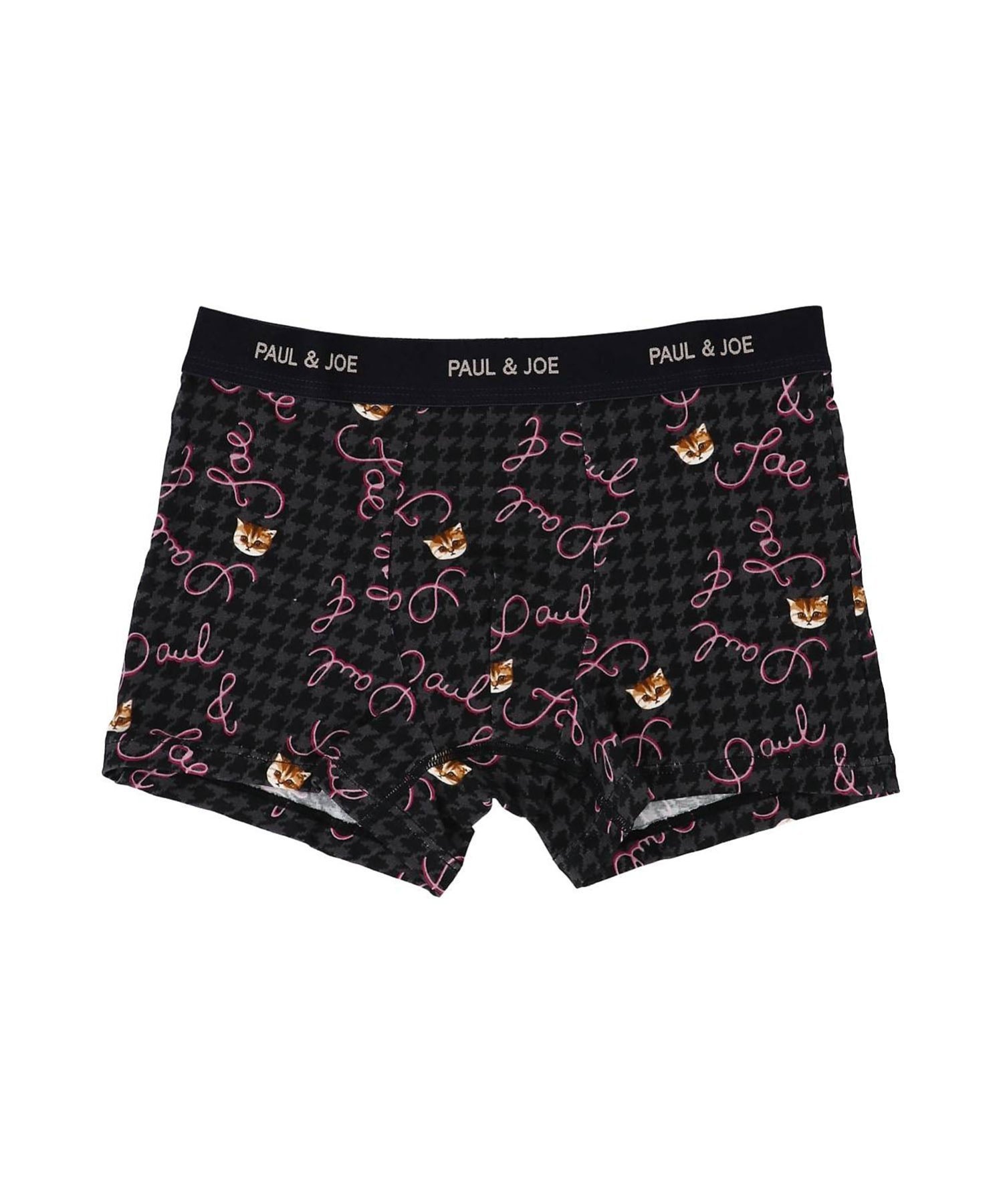 PAUL & JOE PAUL & JOE/ポール & ジョー ハウンドトゥース&ヌネット柄ボクサーパンツ ボディライフ インナー・ルームウェア ボクサーパンツ・トランクス ピンク ブラック