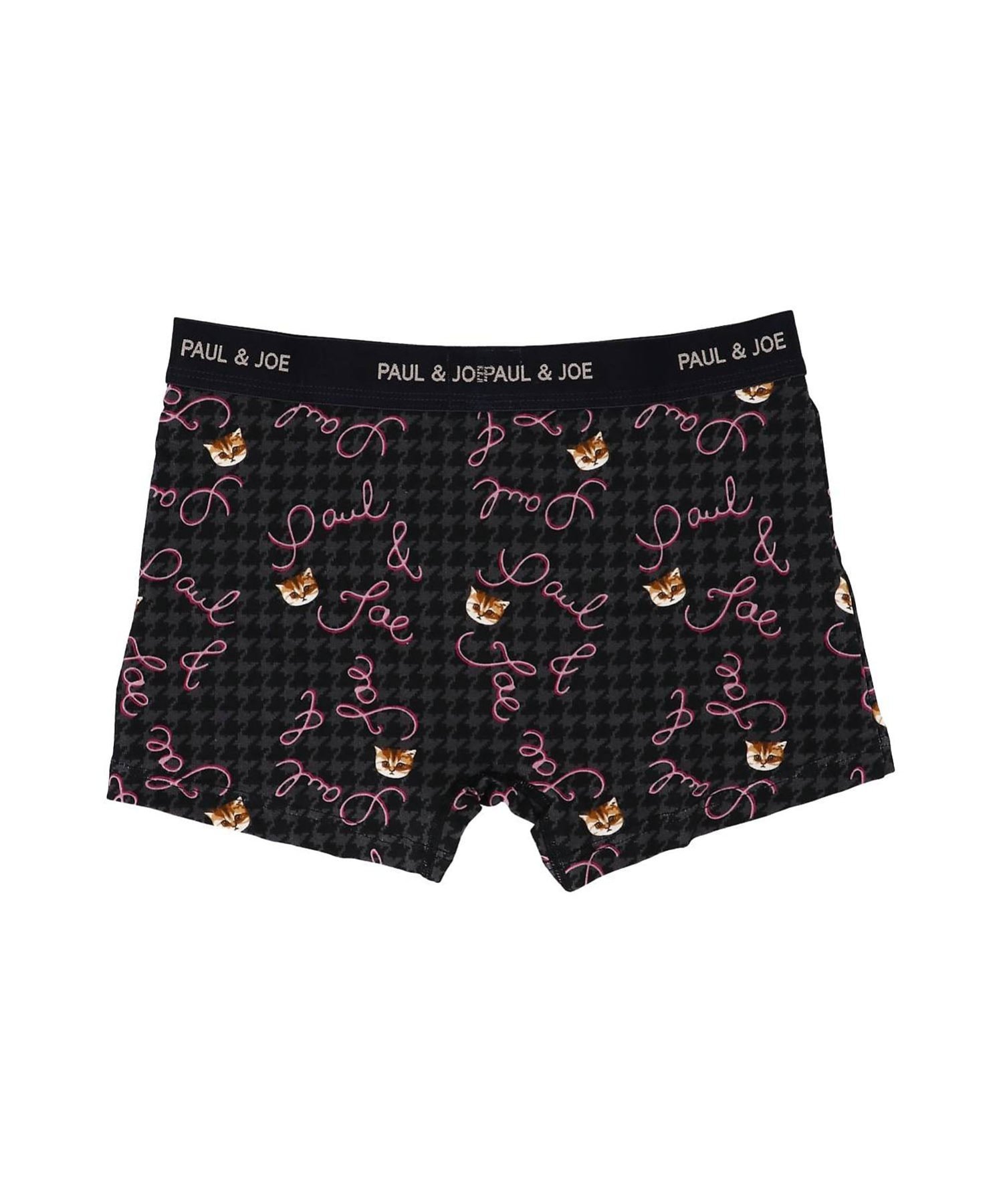 PAUL & JOE PAUL & JOE/ポール & ジョー ハウンドトゥース&ヌネット柄ボクサーパンツ ボディライフ インナー・ルームウェア ボクサーパンツ・トランクス ピンク ブラック