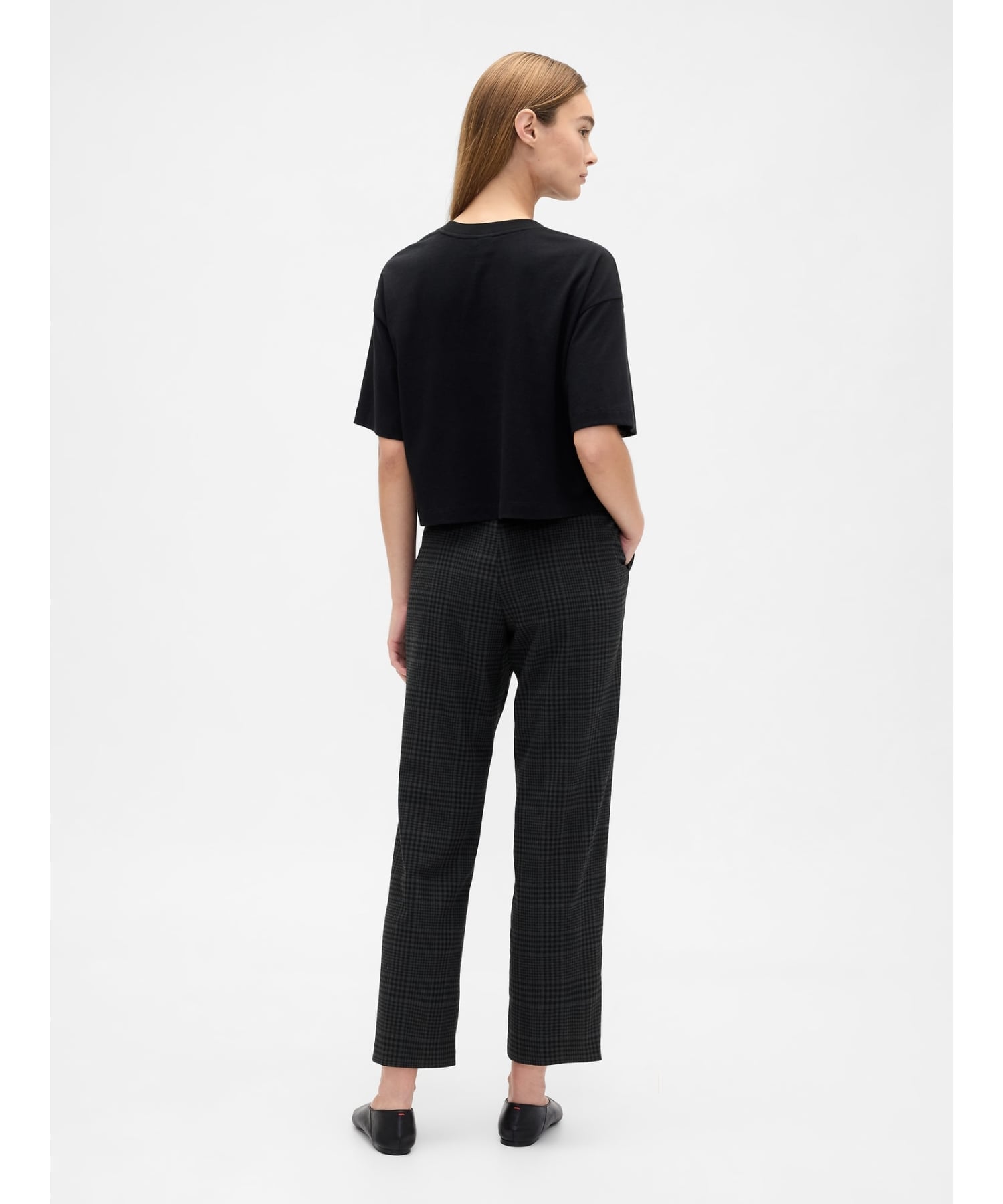 【SALE／57%OFF】GAP (W)リサイクル ミッドライズ イージー ストレートパンツ ギャップ パンツ その他のパンツ グレー