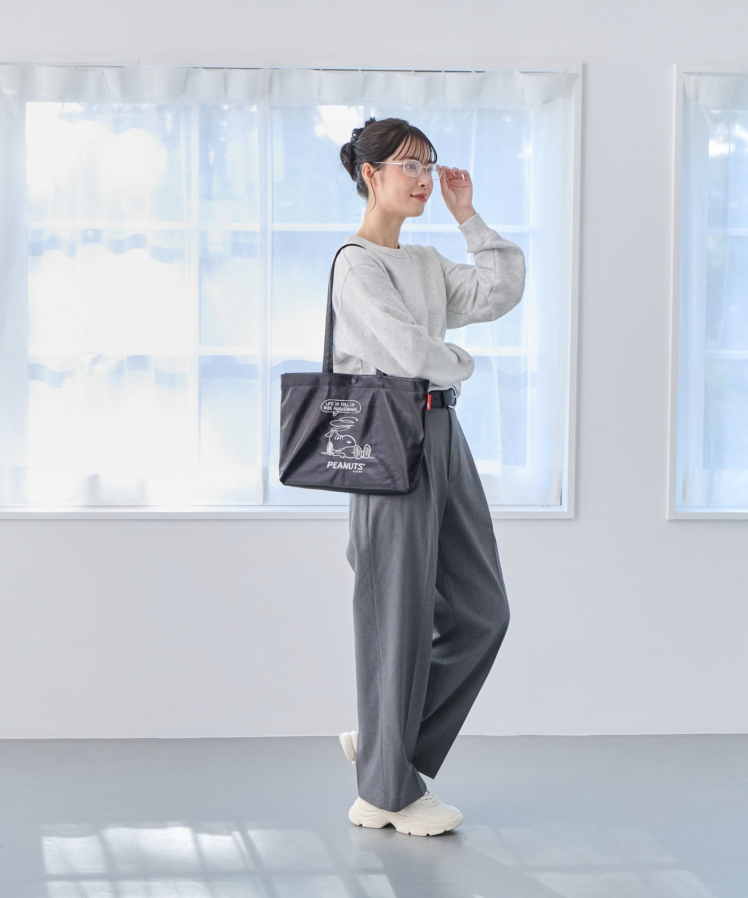 ROOTOTE ルートート rootote 8445 ローラ バッグ トートバッグ シルバー ブラック