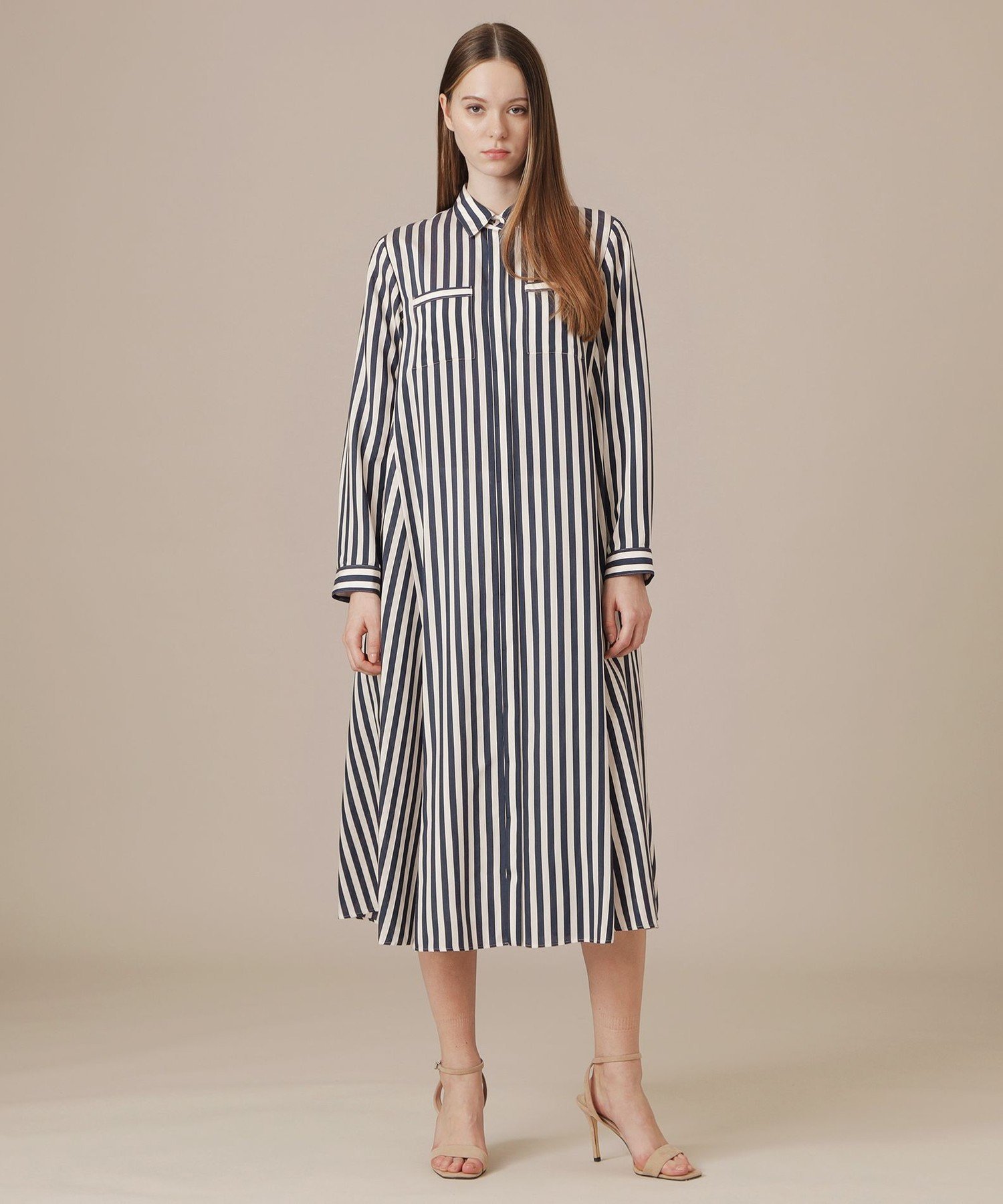 MACKINTOSH LONDON ドビーストライプワンピース マッキントッシュ ロンドン ワンピース・ドレス ワンピース ネイビー【送料無料】