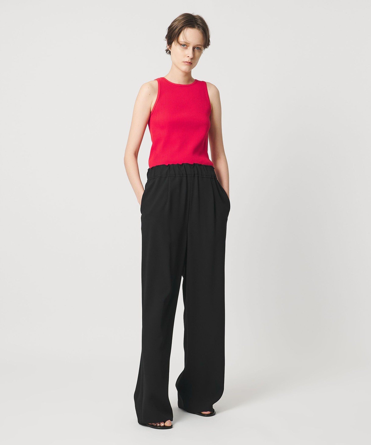 【SALE／30%OFF】AEWEN MATOPH ＜AEWEN MATOPH＞バックサテンイージーパンツ - ウォッシャブル - ユナイテッドアローズ パンツ その他のパンツ イエロー ブラック【送料無料】 stylife-15610270 Rakuten Fashion サンプル画像3