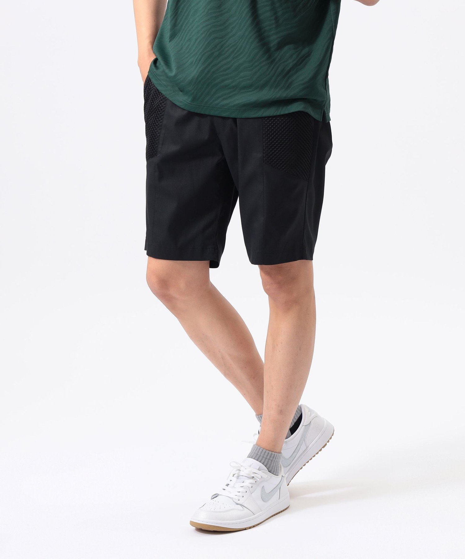 BEAMS GOLF ORANGE LABEL ORANGE LABEL / 撥水 ストレッチ メッシュポケット ショーツ ビームス ゴルフ パンツ その他のパンツ ブラック グリーン【送料無料】