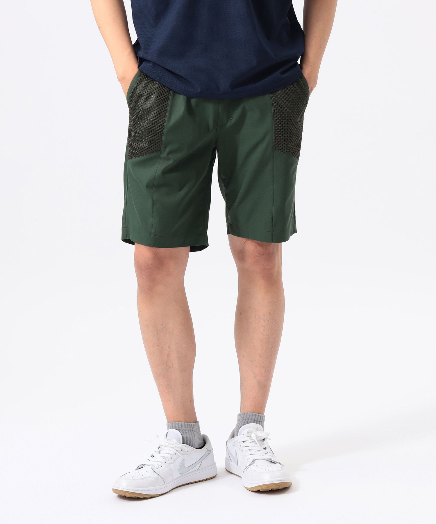 BEAMS GOLF ORANGE LABEL ORANGE LABEL / 撥水 ストレッチ メッシュポケット ショーツ ビームス ゴルフ パンツ その他のパンツ ブラック グリーン【送料無料】