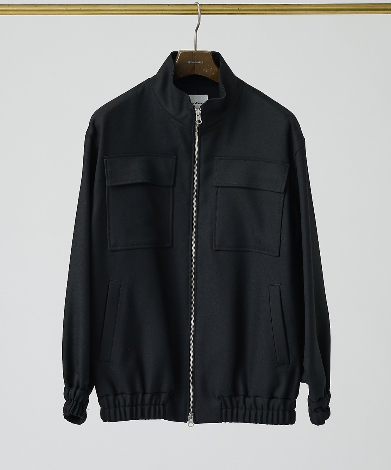 【SALE／20%OFF】DESIGNWORKS 【:Colon/コロン】ツイル ジップブルゾン デザインワークス ジャケット・アウター ブルゾン・ジャンパー ブラック【送料無料】