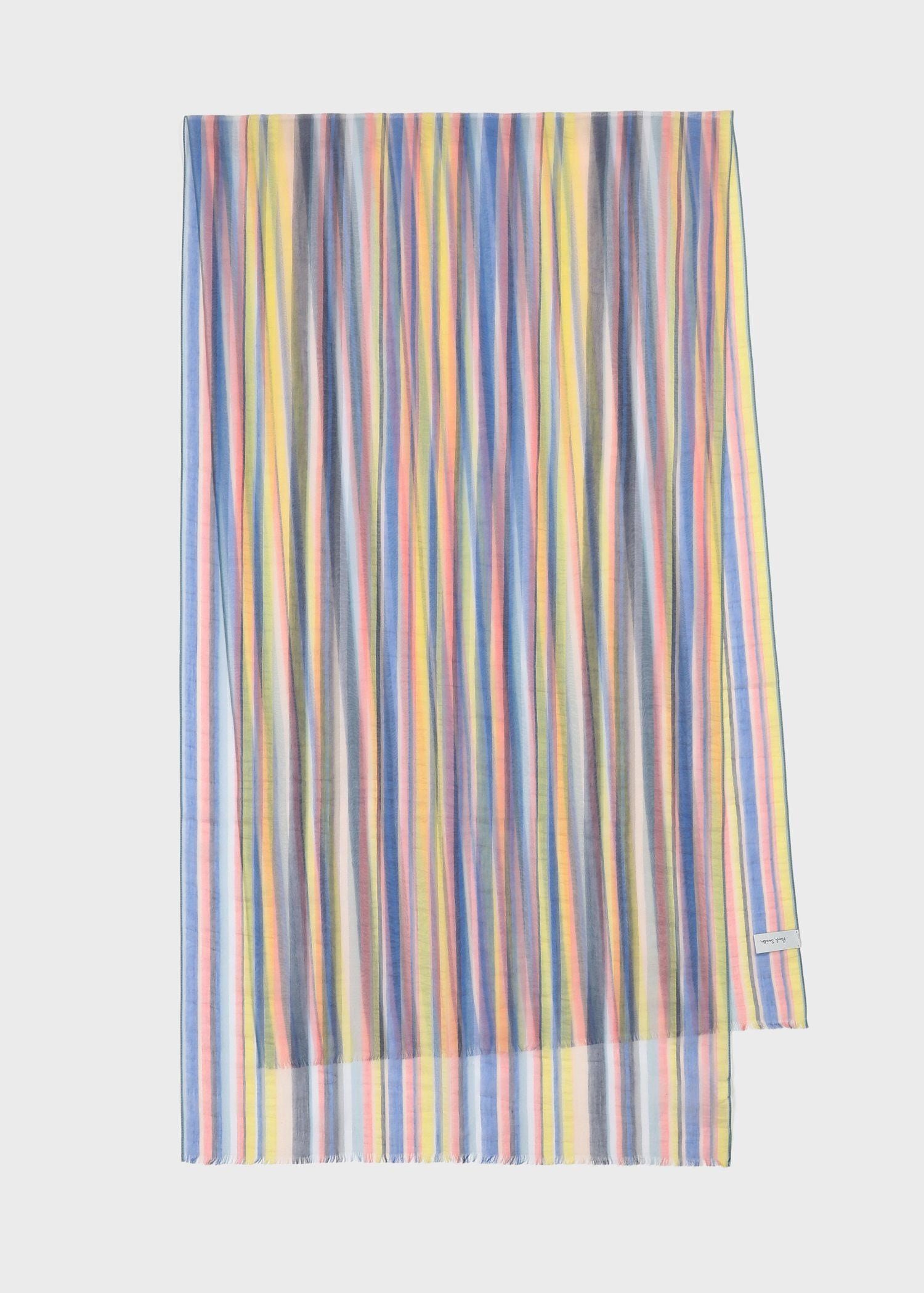 Paul Smith ウィメンズ シルクブレンド スカーフ ポール・スミス ファッション雑貨 マフラー・ストール・ネックウォーマー ブルー【送料無料】