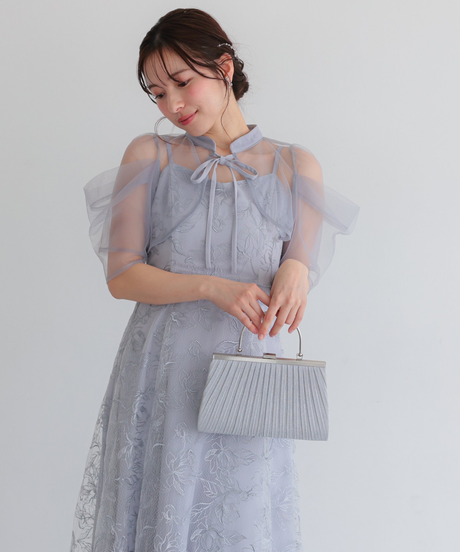 haremode 結婚式 お呼ばれ ドレス パーティードレス ボレロ付き 2WAY チュール ハレモード ワンピース・ドレス ドレス グリーン ブラック