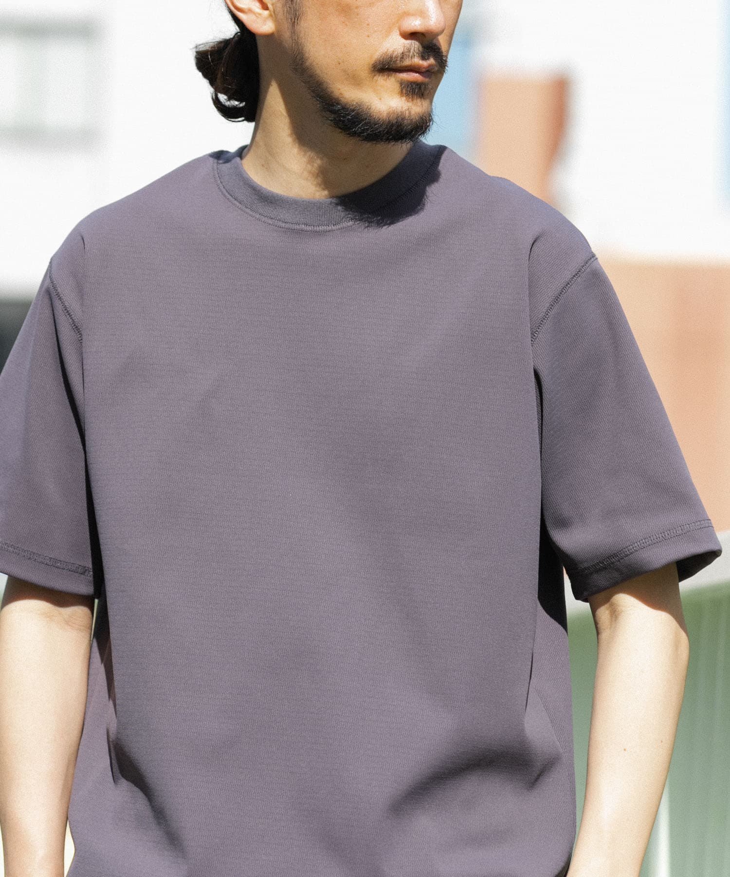 ITEMS 『吸水速乾/毛玉防止/UVカット』PERFECTEX ハニカム クルーネックTシャツ アーバンリサーチアイテムズ トップス カットソー・Tシャツ グレー イエロー ホワイト