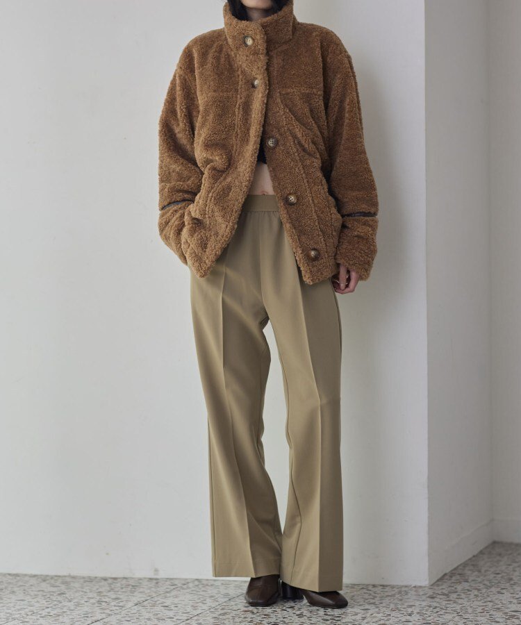 Comfy Set Up｜イージーストレートフレアパンツ【セットアップ対応/通勤/カセット服】 ギャレスト パンツ その他のパンツ グレー ブラック ベージュ
