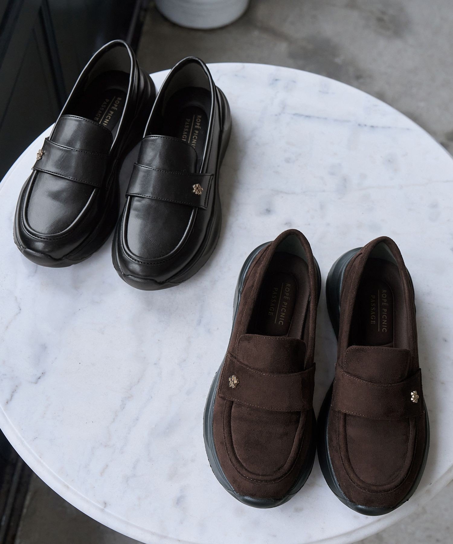 ROPE' PICNIC PASSAGE スニーカーローファー/軽量 ロペピクニック シューズ・靴 ローファー ブラック【送料無料】 stylife-15893761 Rakuten Fashion サンプル画像3