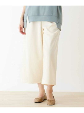 【SALE/50%OFF】pink adobe 【WEB限定LL/3Lサイズあり】【裏起毛】あったかワイドパンツ ピンクアドベ パンツ/ジーンズ クロップド/半端丈パンツ ホワイト ブラック グレー