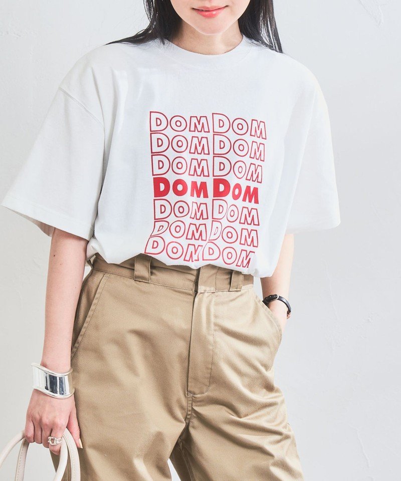 【SALE／16%OFF】coen DOMDOM(ドムドム)*coenコラボプリントTシャツ コーエン カットソー Tシャツ ホワイト ブラック