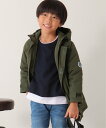 ikka 裏キルト中綿アーバンコート(120~160cm) イッカ ジャケット・アウター その他のジャケット・アウター グリーン ブラック【送料無料】