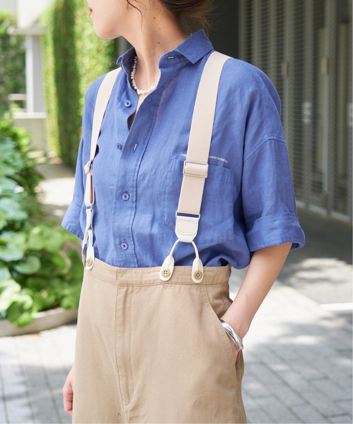 Spick & Span TICCA / ティッカ 別注リネン半袖エンブロイダイリーシャツ TBDS-419 スピックアンドスパン トップス シャツ・ブラウス ホワイト グリーン ピンク【送料無料】のサムネイル