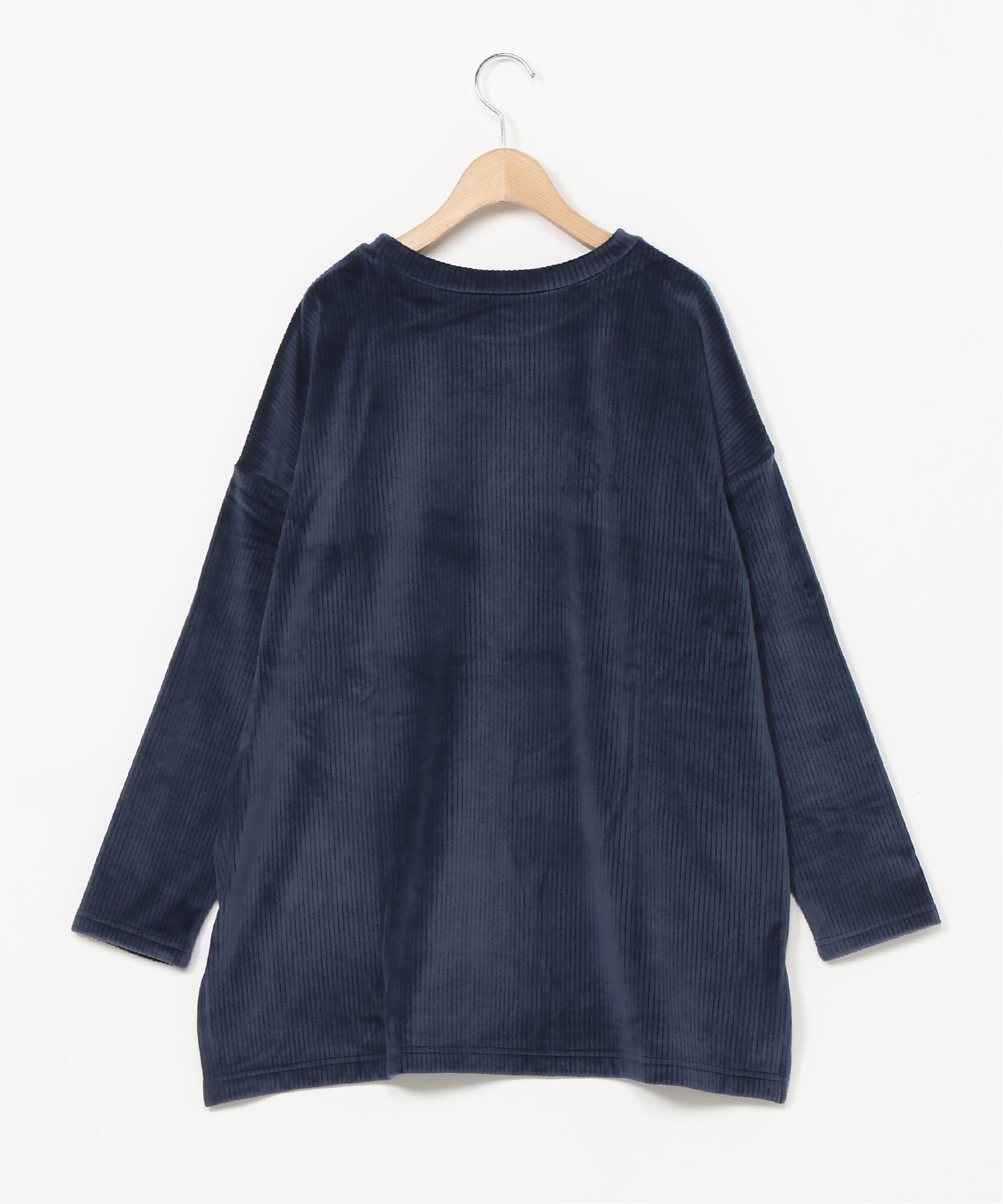 KID BLUE (W)24ストライプシャギー 長袖トップス キッドブルー トップス カットソー・Tシャツ ネイビー ホワイト