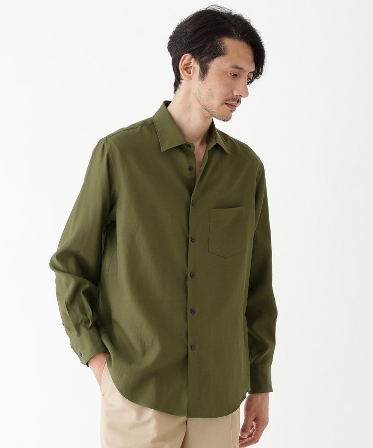 【SALE／37%OFF】TAKEO KIKUCHI 【THE FLAGSHIP】オーガニックコットン シャツ タケオキクチ トップス シャツ・ブラウス ブルー ネイビー【送料無料】のサムネイル