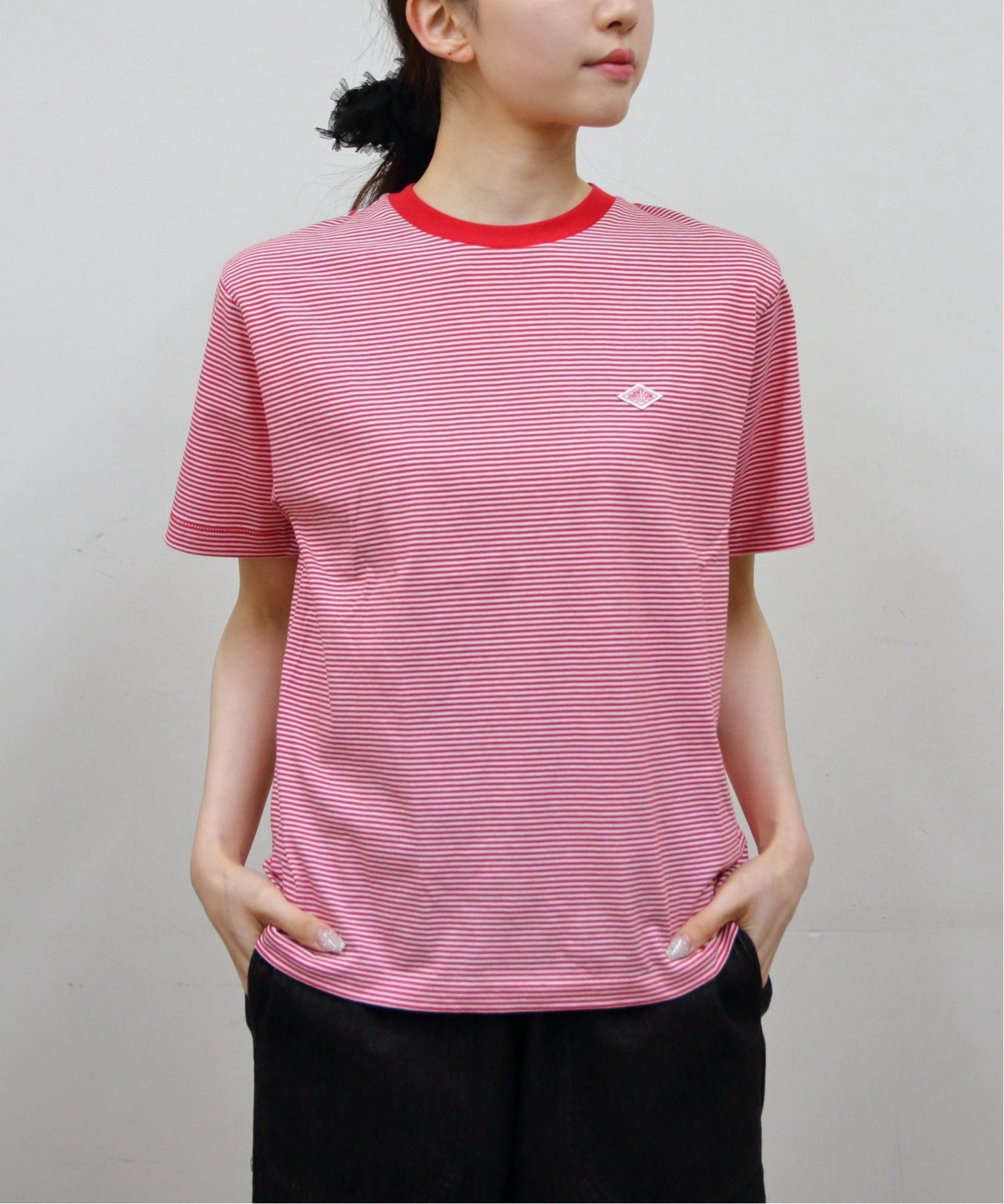 DANTON / ダントン コットンポリエステルボーダーTEE DT-C0195 CVT ステップス トップス カットソー・Tシャツ ベージュ ネイビー レッド グリーン イエロー