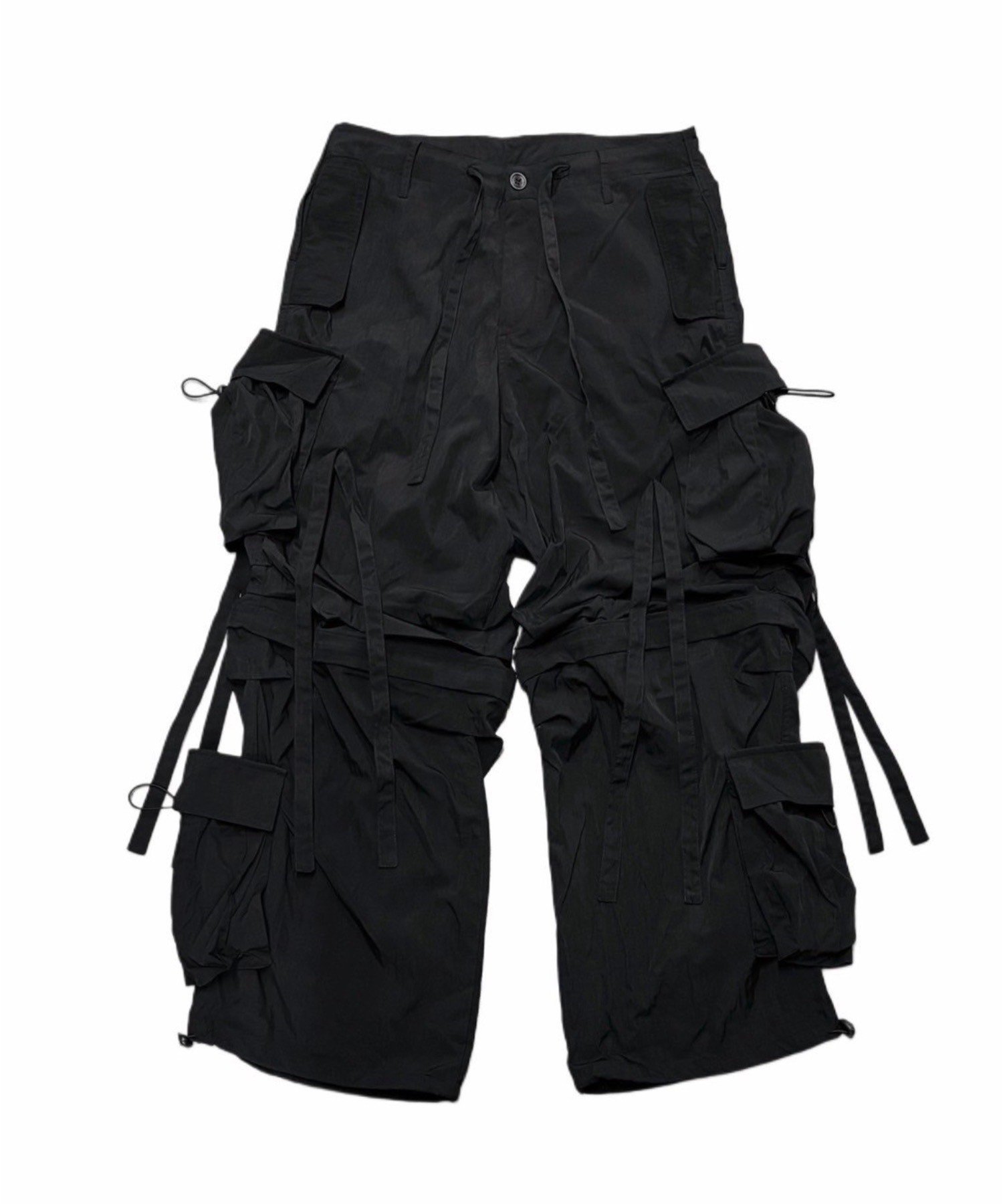 XU 【XU】2way nylon cargo pants ネバーマインドザエックスユー／チカシツプラス パンツ カーゴパンツ ブラック【送料無料】