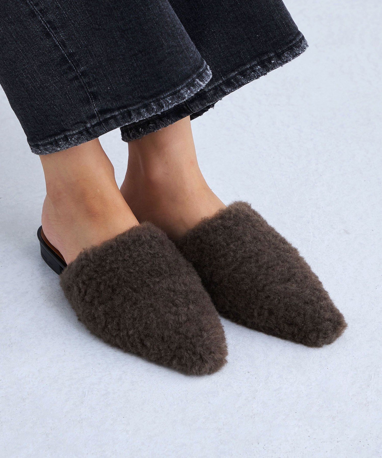 【SALE／70%OFF】UNITED ARROWS green label relaxing ＜RUBAN＞ボア スライドミュール ユナイテッドアローズ アウトレット シューズ・靴 その他のシューズ・靴 グリーン