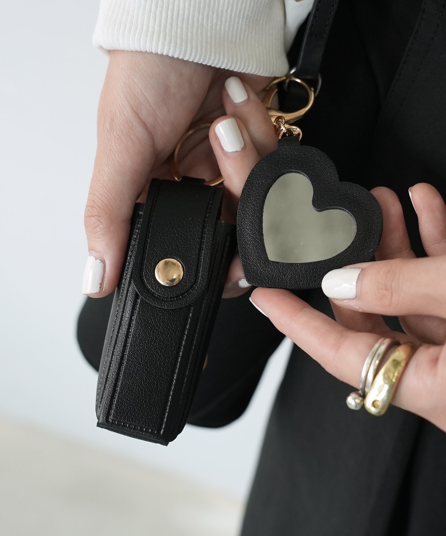 c.u.l リップケース ハートミラー付き 小物入れ cula1226 チュクラ 財布・ポーチ・ケース その他の財布..