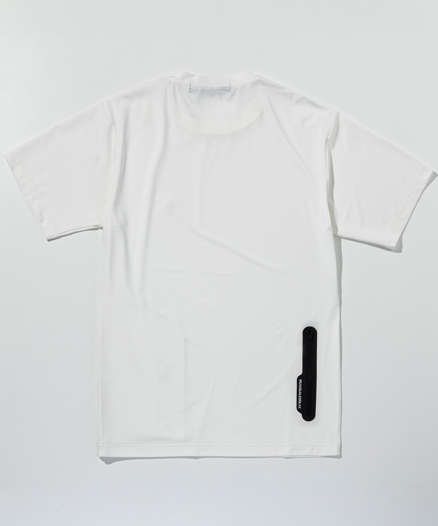 1PIU1UGUALE3 RELAX 1PIU1UGUALE3 RELAX バーティカルポケット半袖Tシャツ シフォン トップス カットソー・Tシャツ ホワイト ブラック