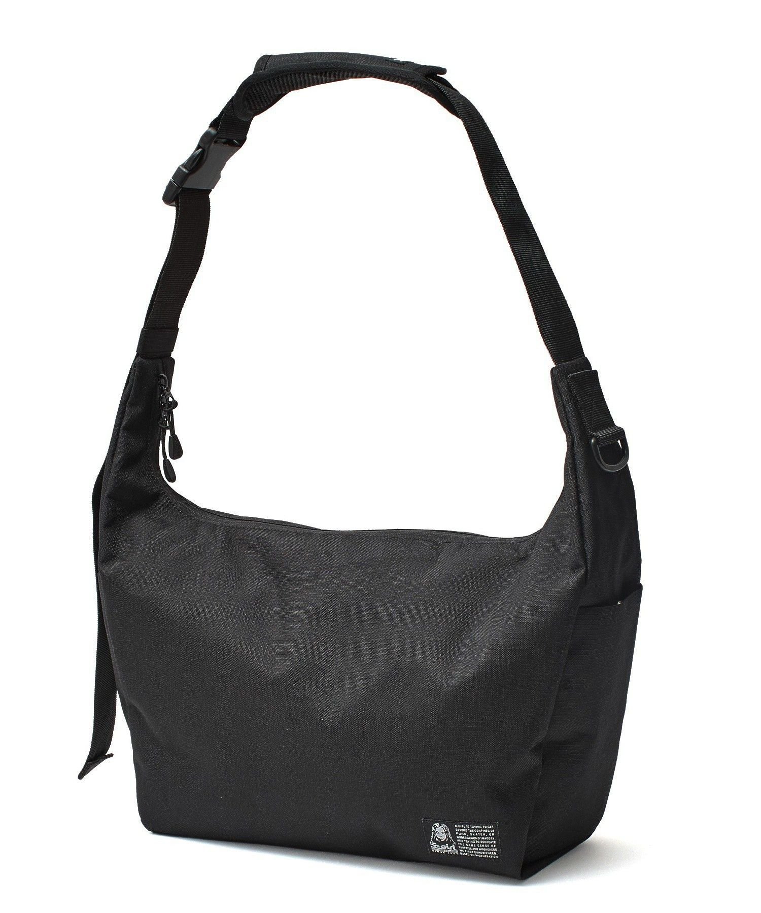 X-girl FACE LABEL MESSENGER BAG エックスガール バッグ その他のバッグ ブラック