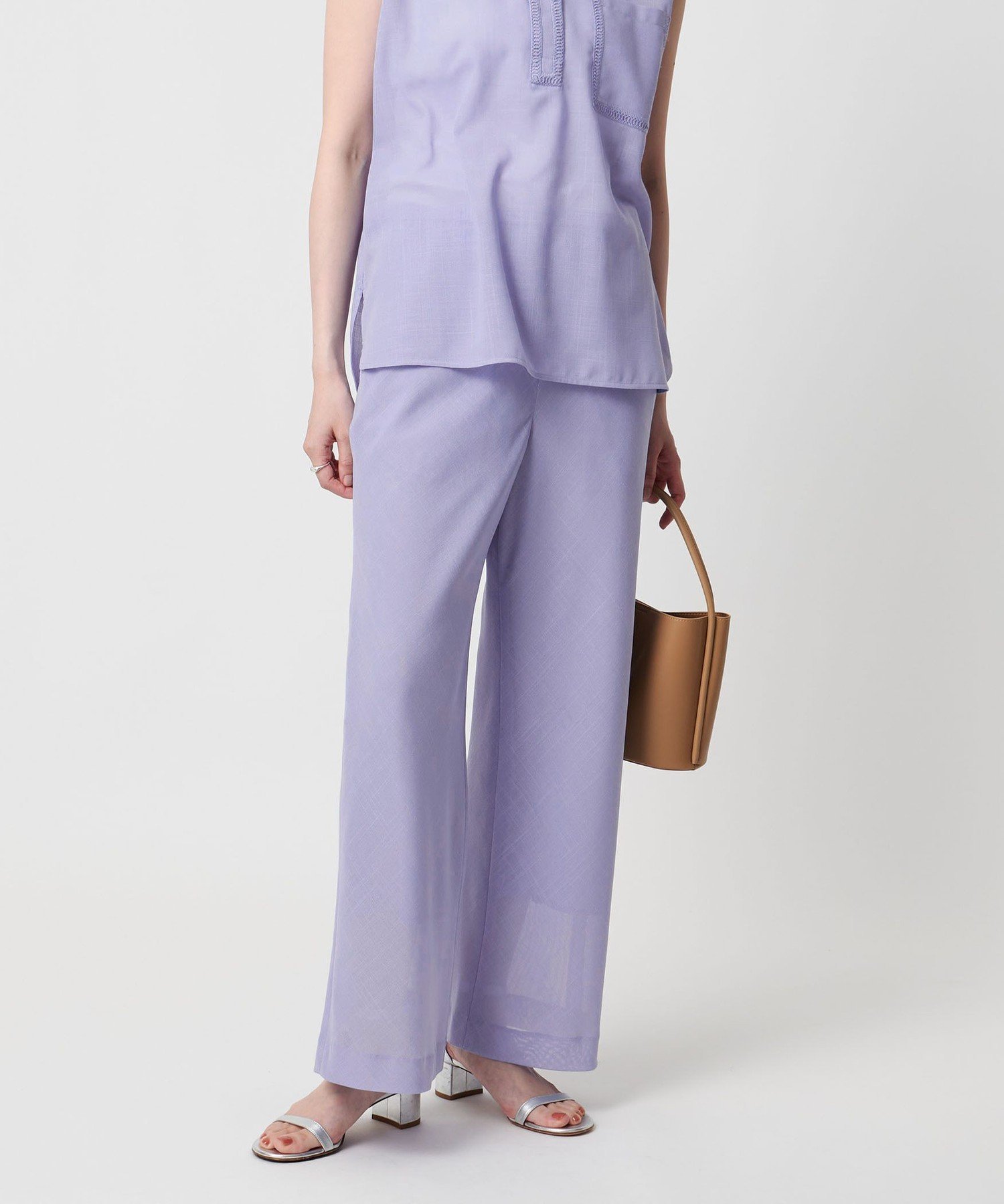 【SALE／60%OFF】UNITED ARROWS Spiree asami イージーパンツ -防シワ ウォッシャブル- ユナイテッドアローズ アウトレット パンツ その他のパンツ ブラック ベージュ【送料無料】 stylife-15527176 Rakuten Fashion サンプル画像3