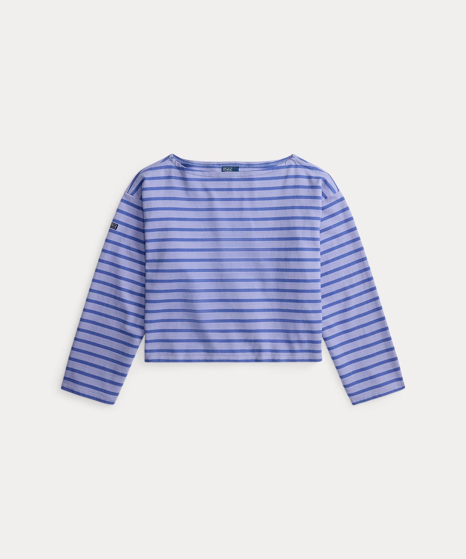 ストライプド ボートネック マリナー Tシャツ ラルフローレン トップス カットソー・Tシャツ ブルー