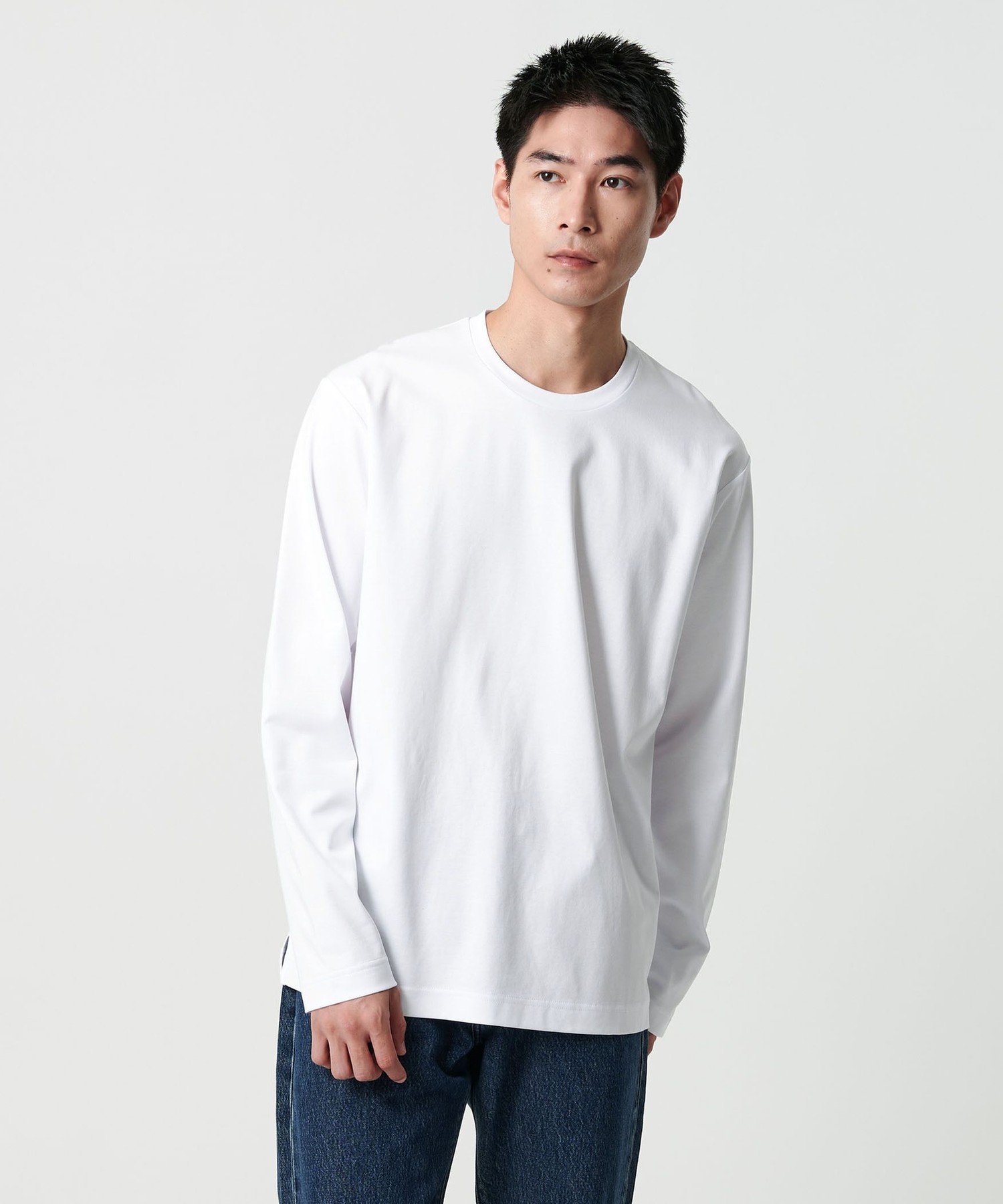 【SALE／30%OFF】UNITED ARROWS green label relaxing オーガニック コットン ポンチ クルーネック Tシャツ ユナイテッドアローズ アウトレット トップス カットソー・Tシャツ ホワイト グレー ブラック ワインレッド【送料無料】 stylife-15695788 Rakuten Fashion サンプル画像2