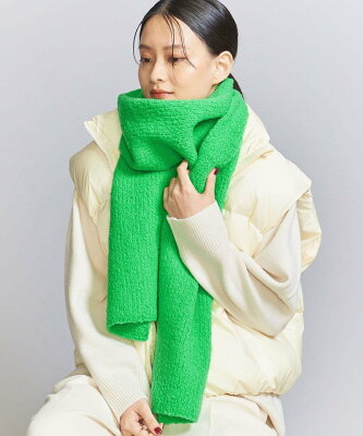 BEAUTY & YOUTH UNITED ARROWS <ASAUCE MELER>ライト マフラー ビューティ&ユース ユナイテッドアローズ ファッション雑貨 マフラー・ストール・ネックウォーマー ブラック ピンク【送料無料】