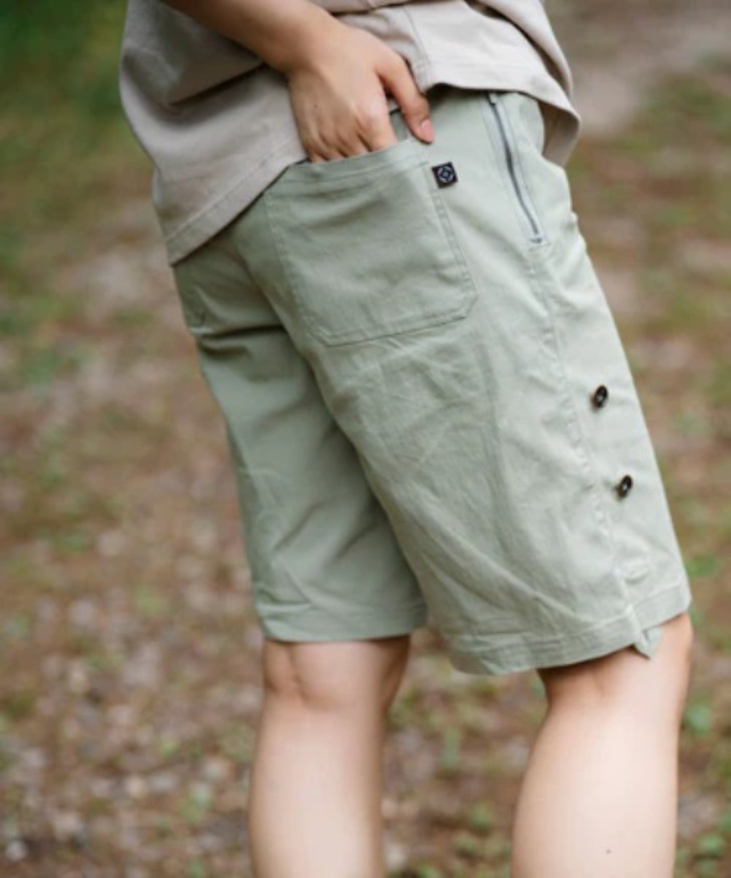 S'more S'more/UV&COOL CONVERTIBLE HALF PANTS アイモハ パンツ その他のパンツ ベージュ カーキグリーン