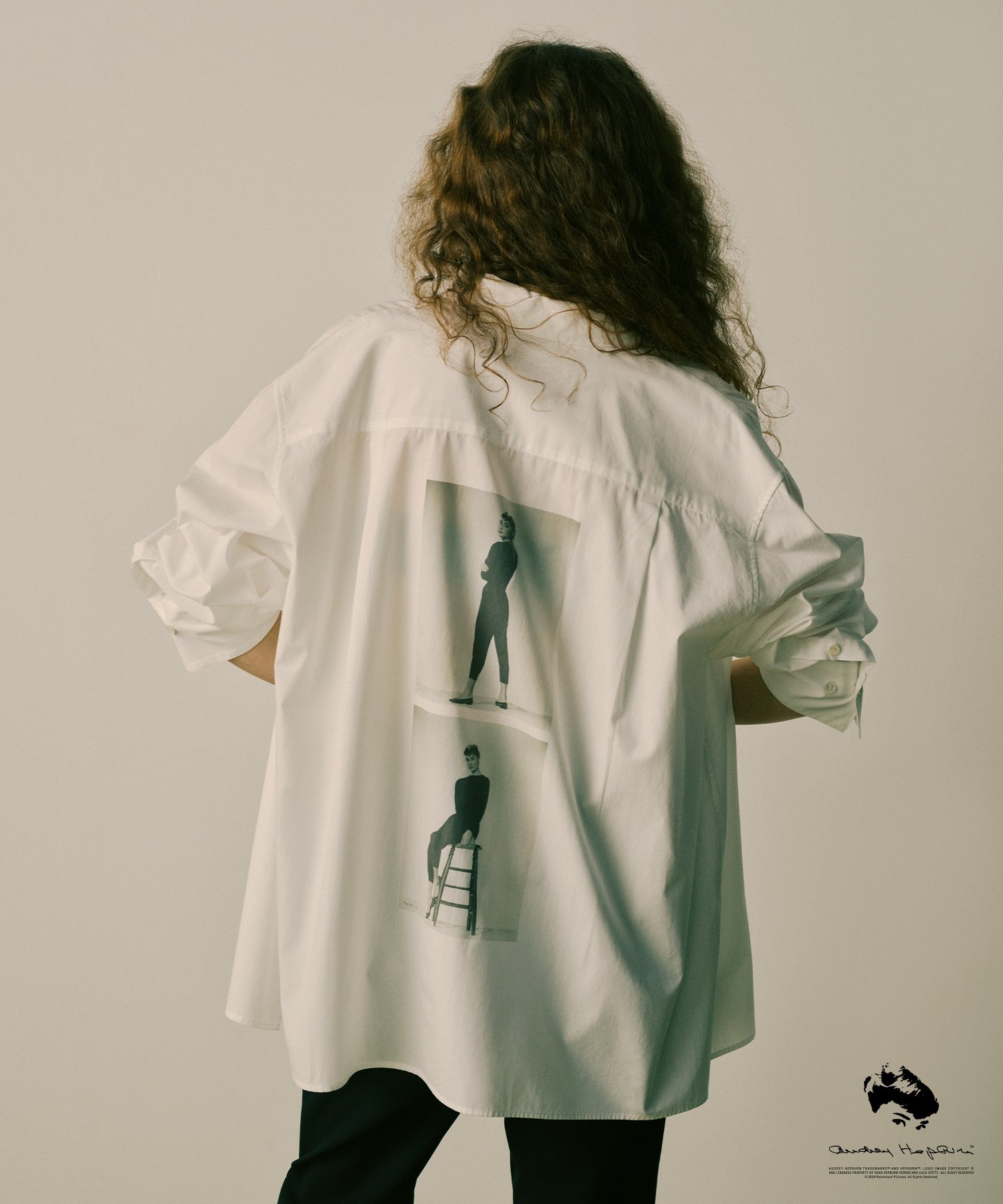 ADAM ET ROPE' FEMME 【AUDREY HEPBURN COLLECTION BY JUN】Oversize Shirt アダムエロペ トップス シャツ・ブラウス ホワイト【送料無料】のサムネイル