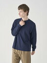 JOHN SMEDLEY コットンクルーネックミニ裏毛長袖カットソー|UTS954 ジョンスメドレー トップス カットソー・Tシャツ ネイビー【送料無料】