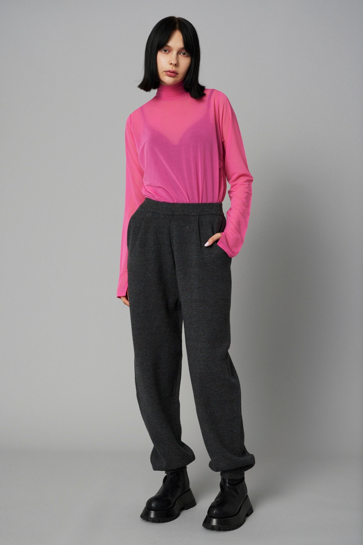 HeRIN.CYE Nep cocoon knit pants ヘリンドットサイ パンツ その他のパンツ ホワイト ブラック