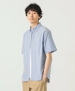 【SALE/40%OFF】BEAMS ストレッチ エンブレム ボタンダウンシャツ 25SS 半袖 メンズ ビームス メン トップス シャツ・ブラウス グレー ホ...